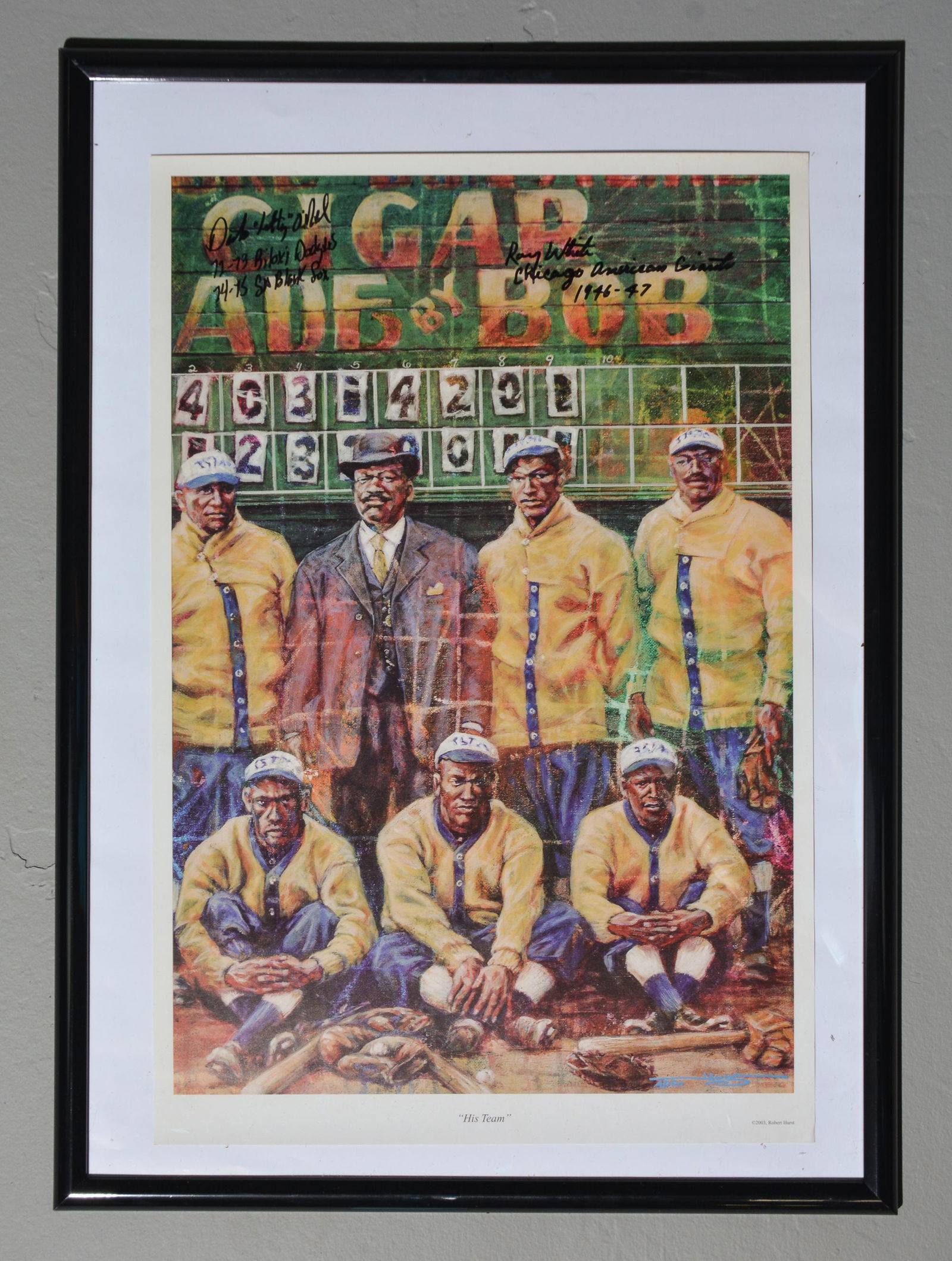 Framed Autographed Baseball Poster (1 of 3)