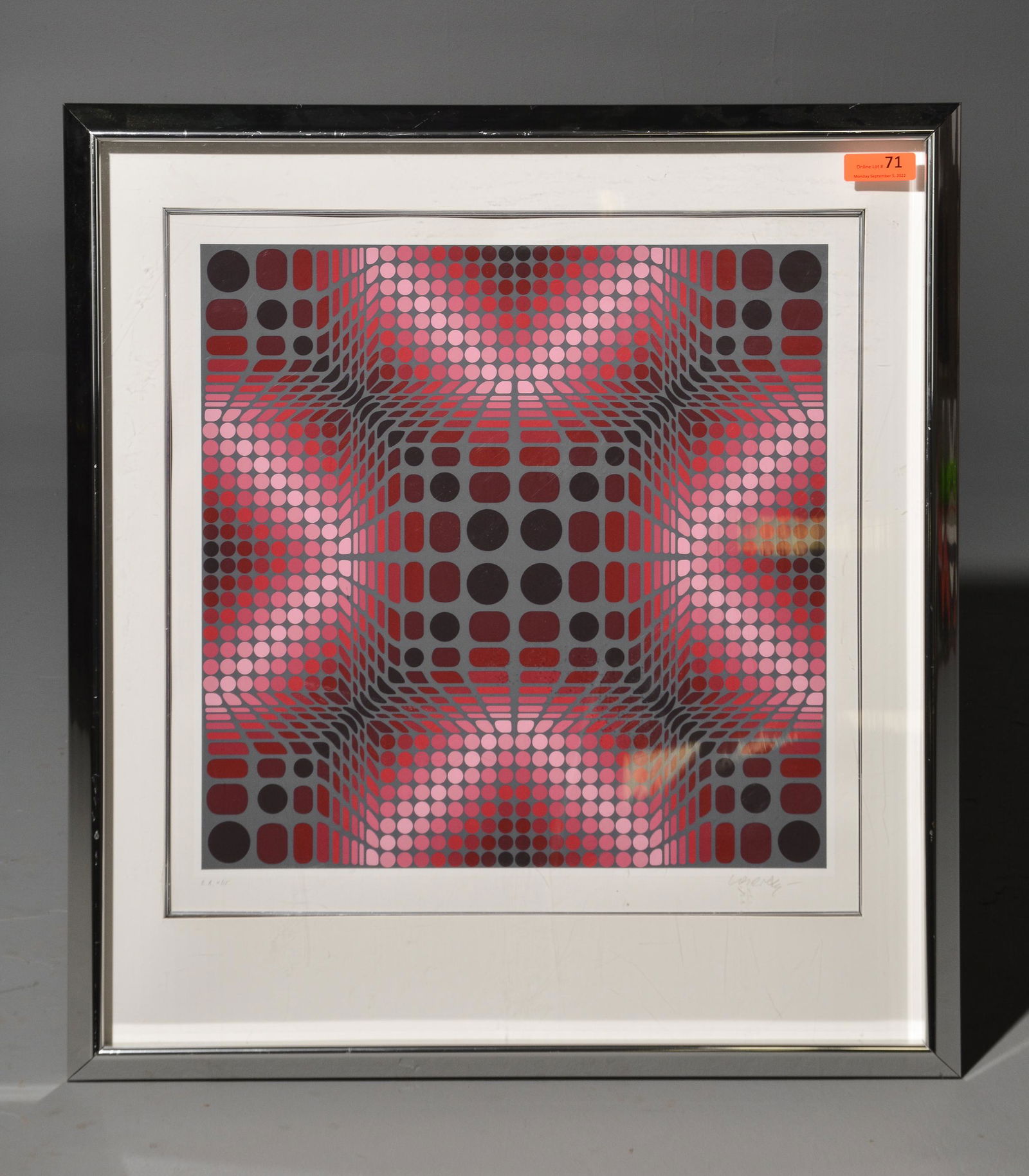 Victor Vasarely "Boulouss" Framed Serigraph (1 of 5)