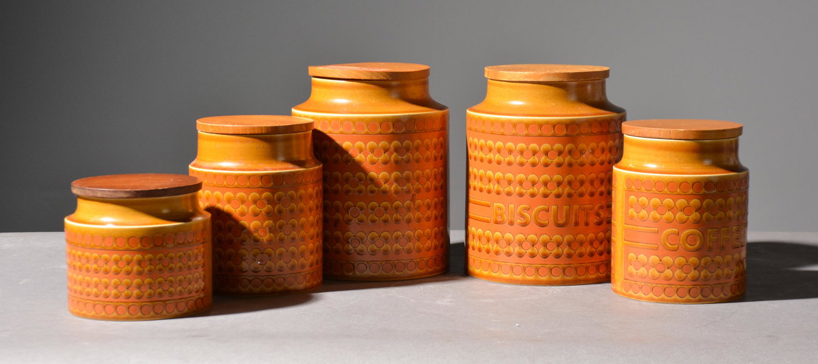 5pc Hornsea Saffron English Canister Set (1 of 5)