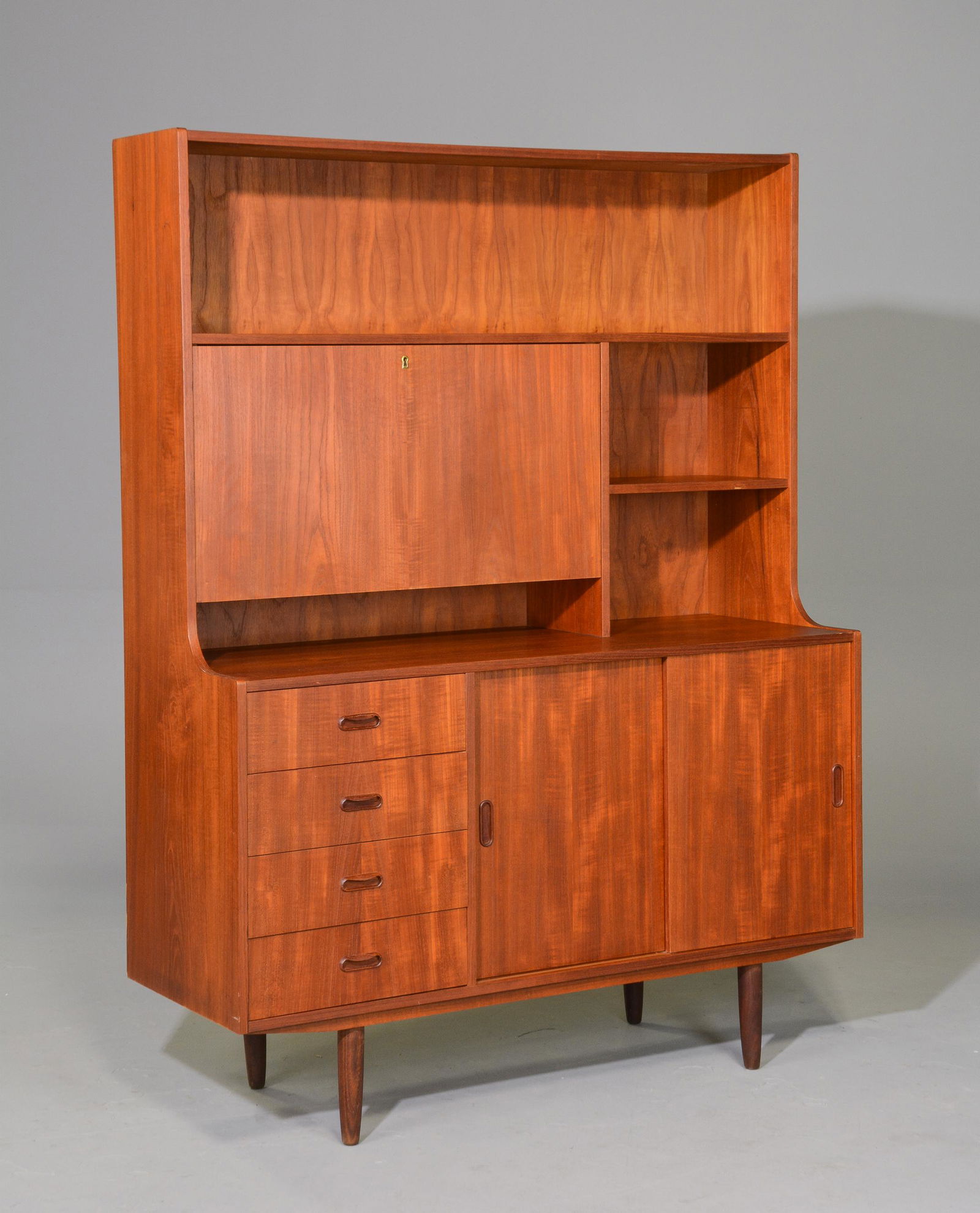 Danish Modern Teak Hutch / Secretary Bookshelf (1 of 5)