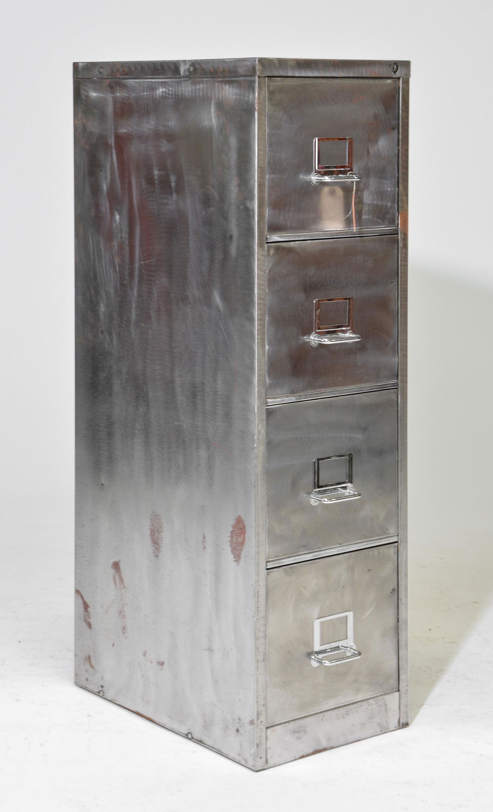 4 Drawer Brushed Metal Storage Cabinet (1 of 3)