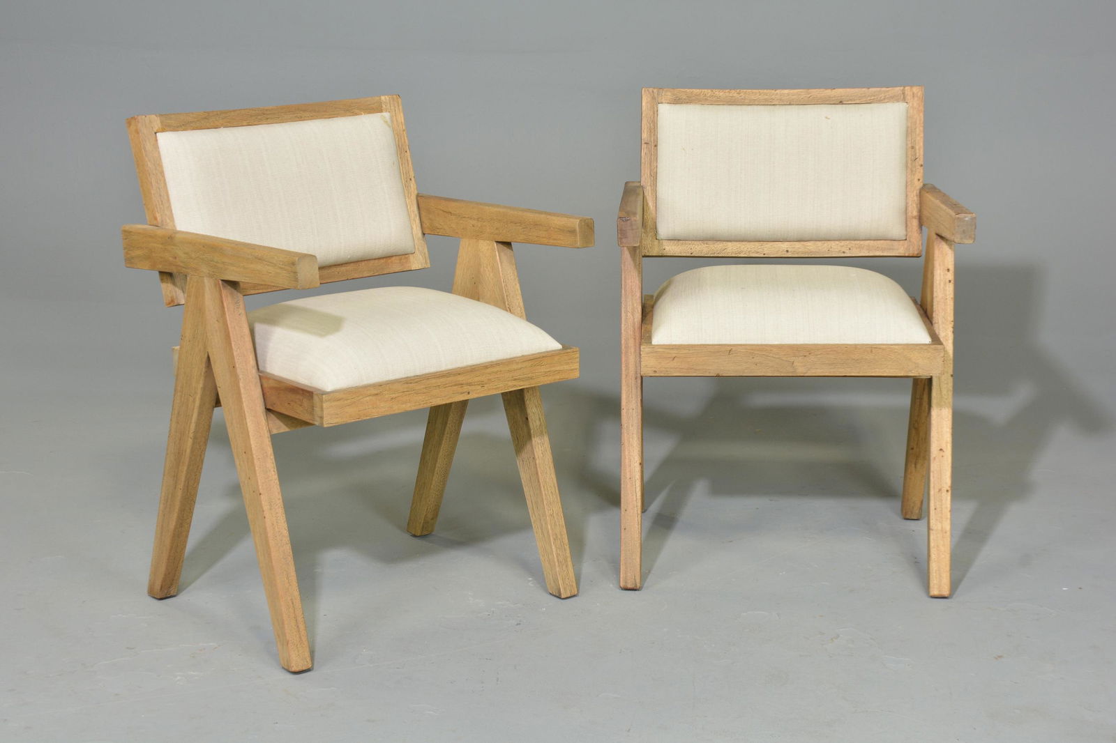 Pair Pierre Jeanneret / Mid Century Style Chairs (1 of 2)