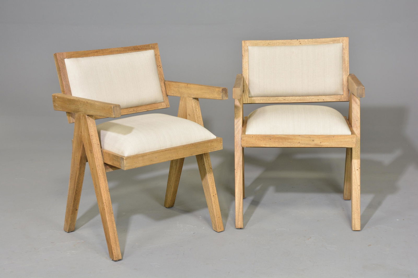 Pair Pierre Jeanneret / Mid Century Style Chairs (1 of 2)
