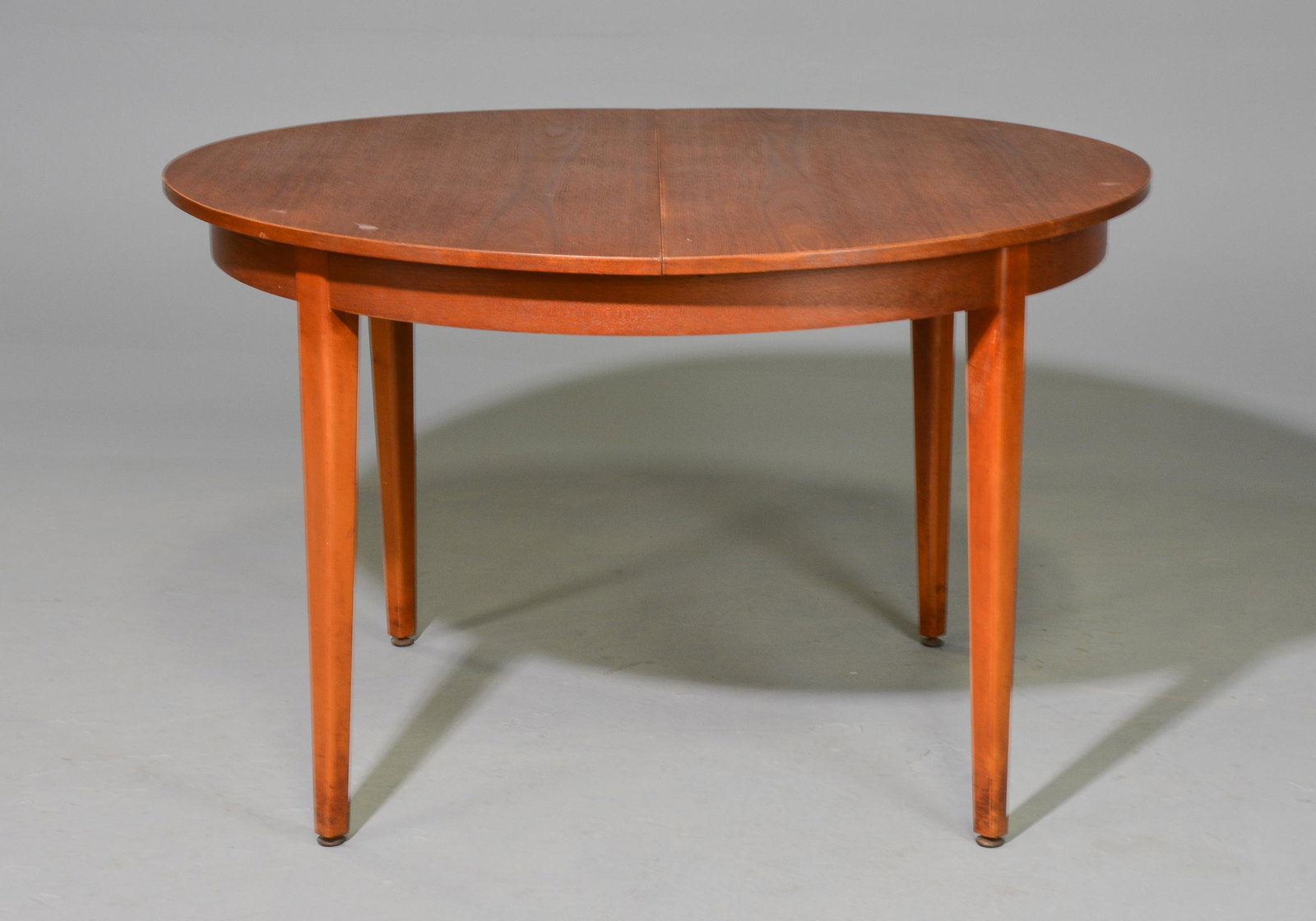 Mid Century Modern Round Table with Pop Up Leaf (1 of 2)