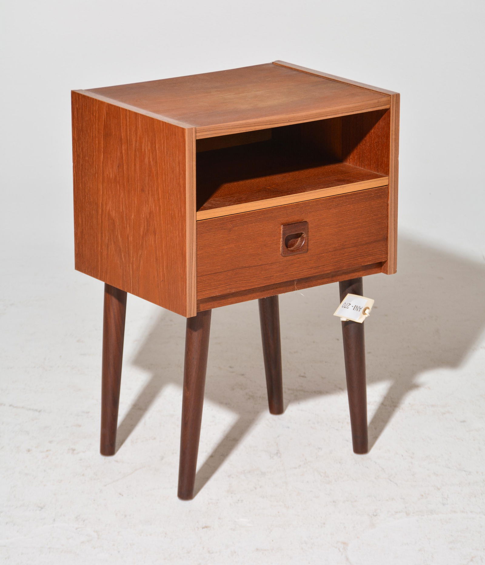 Danish Modern Single Drawer Nightstand (1 of 3)