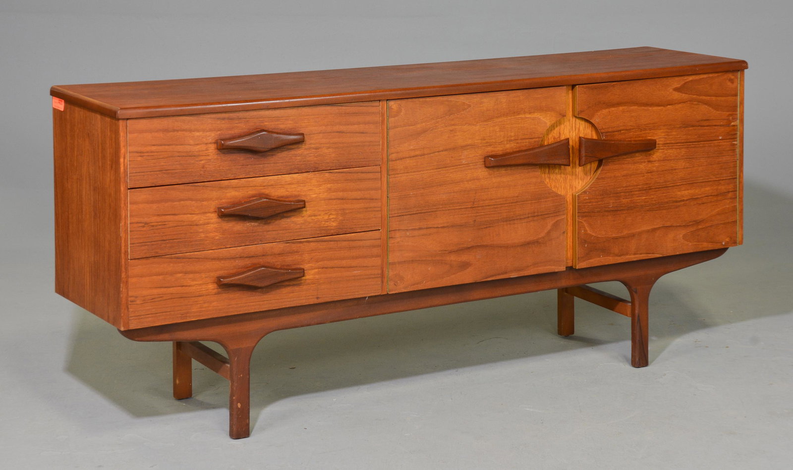 Teak Mid Century Sideboard - Attrib. to Beautility: Danish Modern Sideboard made in England, likely by Beautility - 30 in tall x 66 x 17
