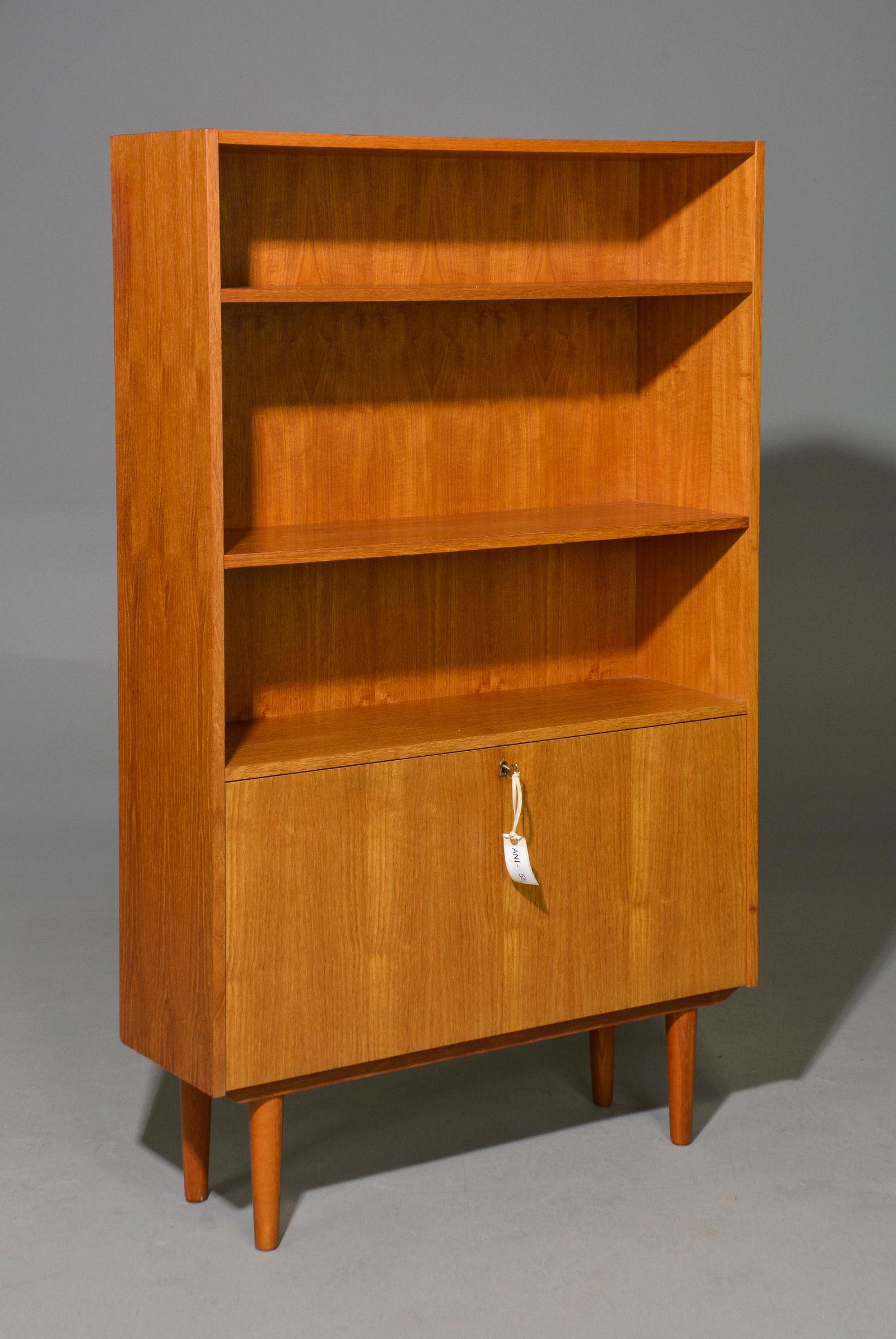 Danish Modern Bookcase with Drop Font Section (1 of 3)