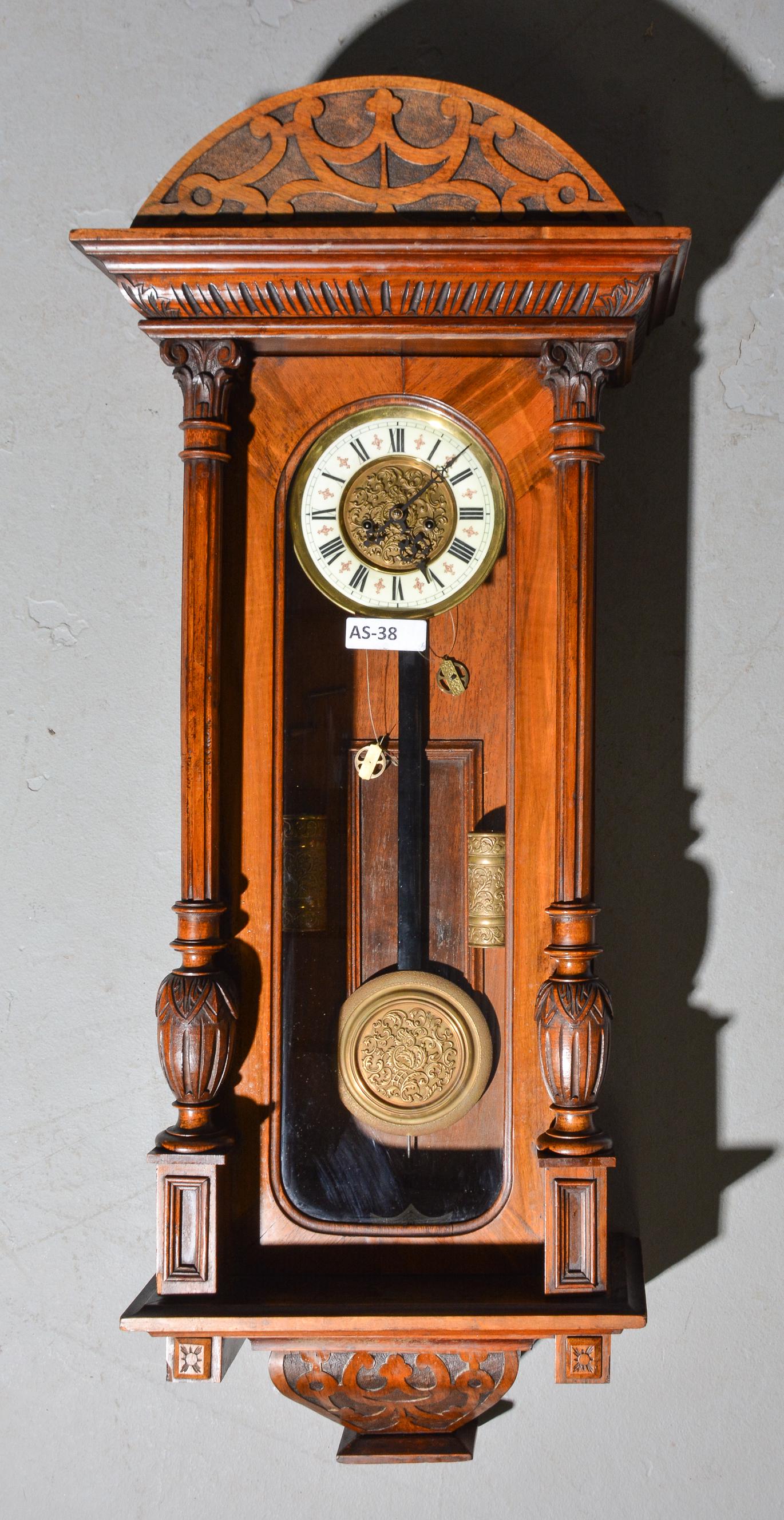 Vienna Mahogany Regulator Wall Clock (1 of 5)