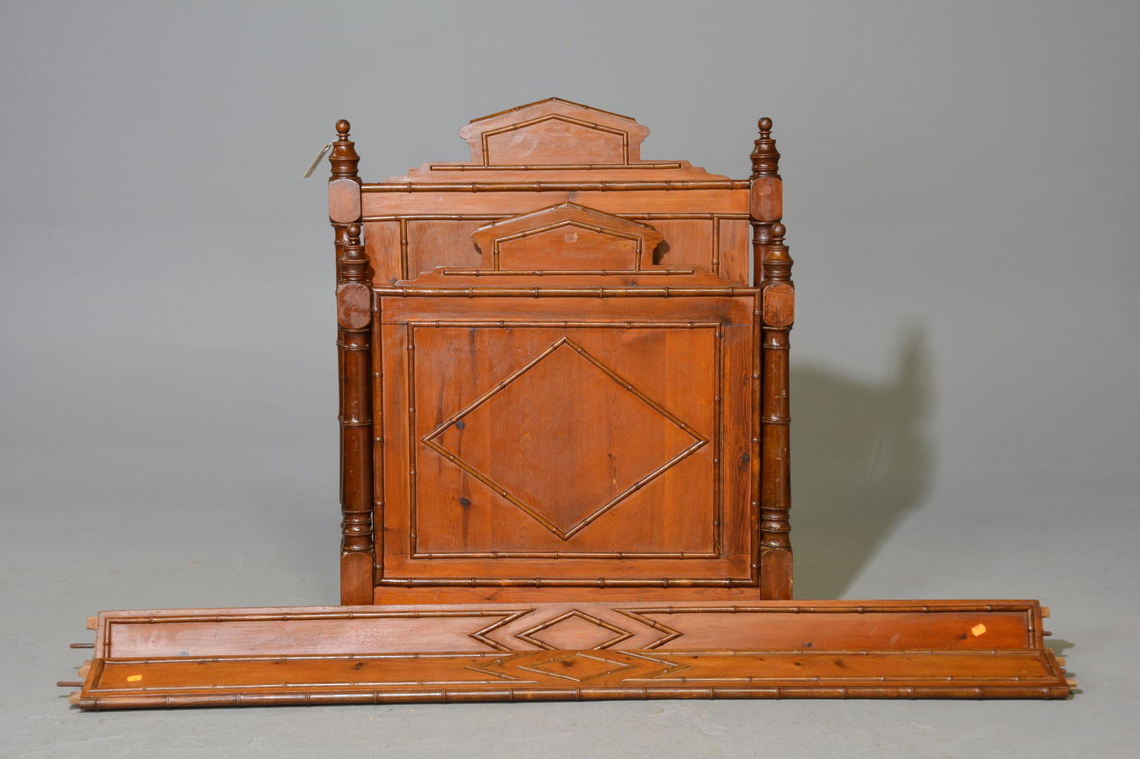 Faux Bamboo Small Bed with Rails (1 of 3)