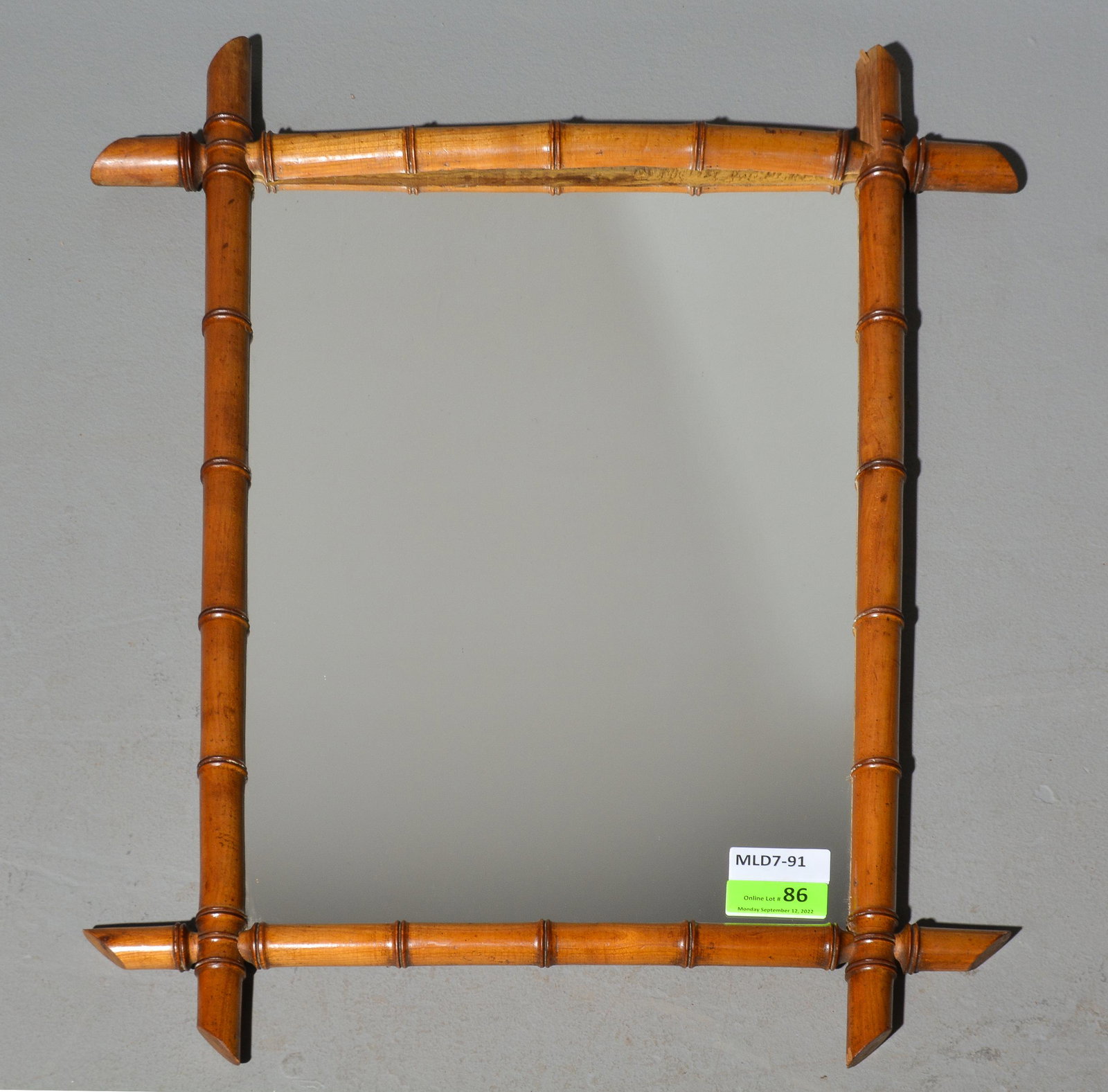 Faux Bamboo Framed Mirror: Faux Bamboo Framed Mirror - 32 in tall x 25 x 2