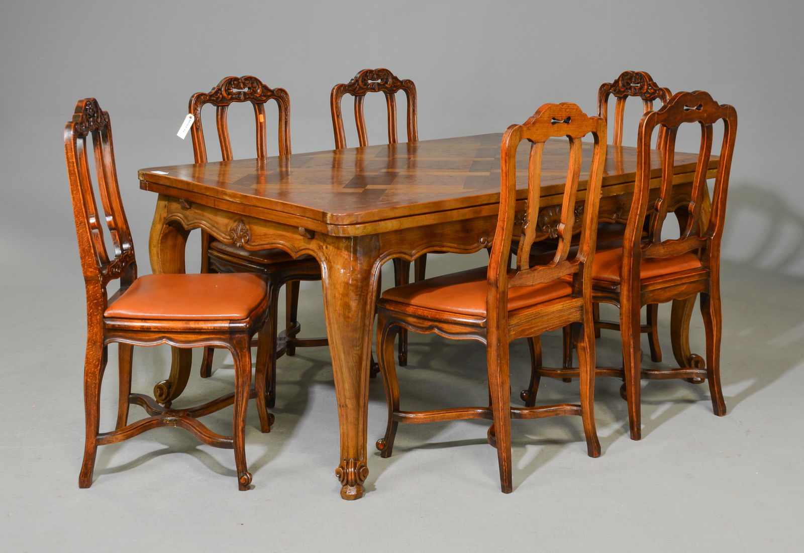 Louis XV Style Draw Leaf Table & 6 Chairs (1 of 5)
