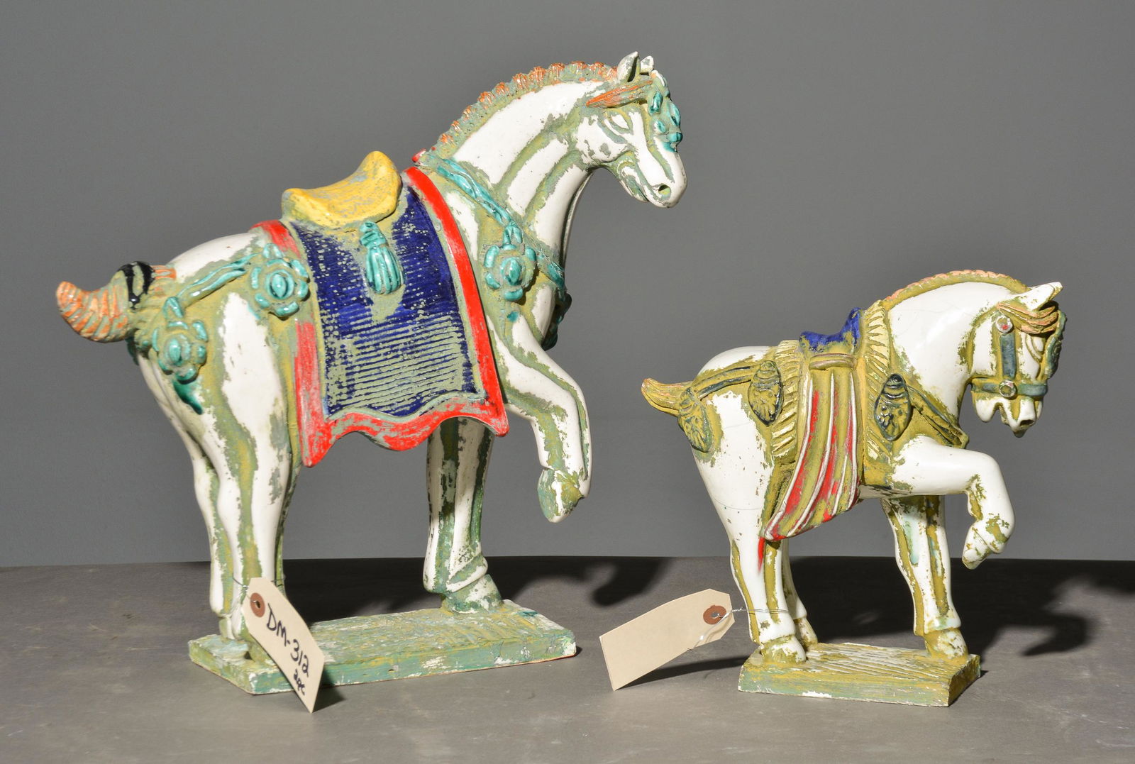 2 Painted Ceramic Horses (1 of 4)