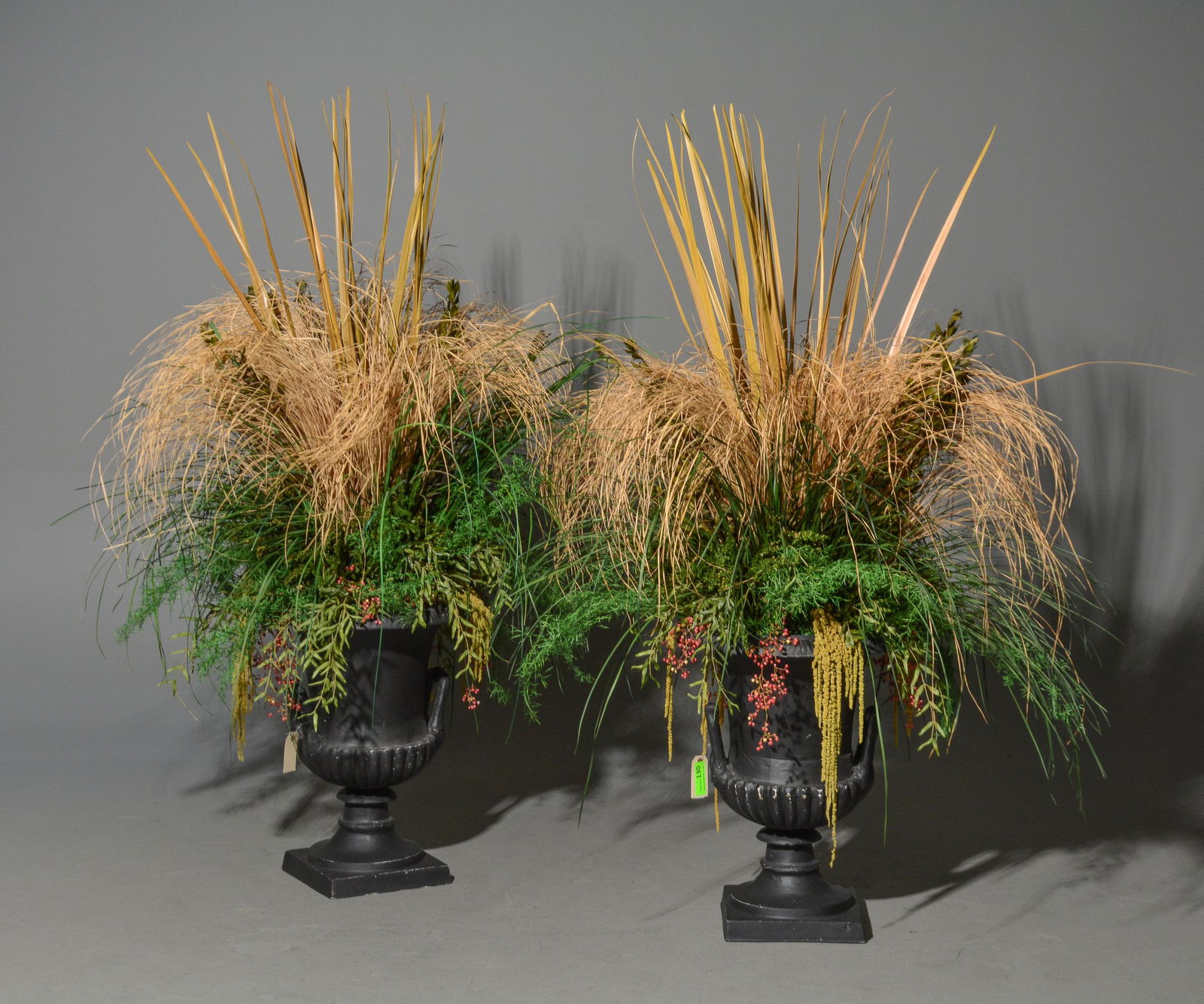 2 Campana Form Cast Iron Planters with Florals (1 of 3)