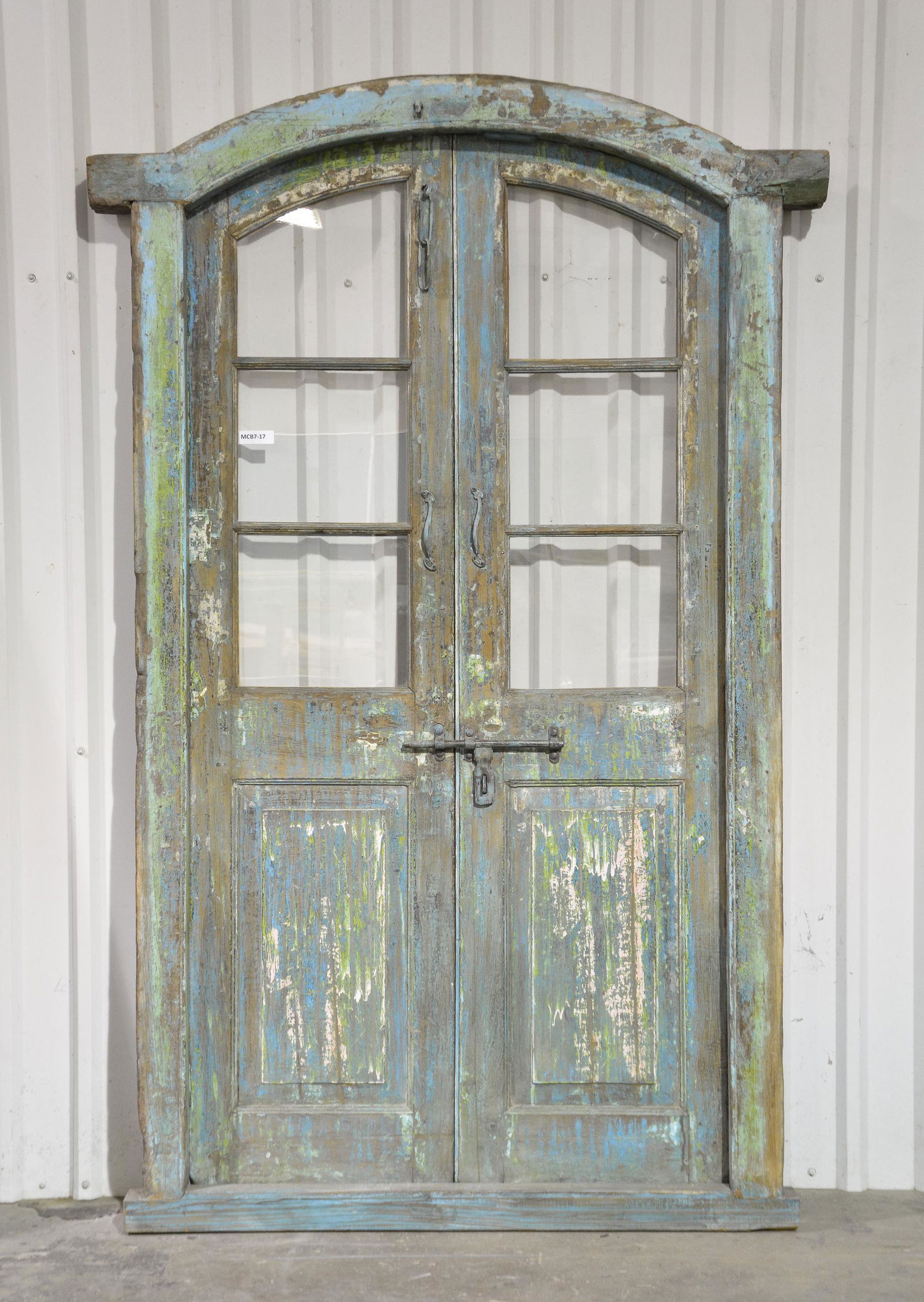Blue Painted Arched Top Door (1 of 4)