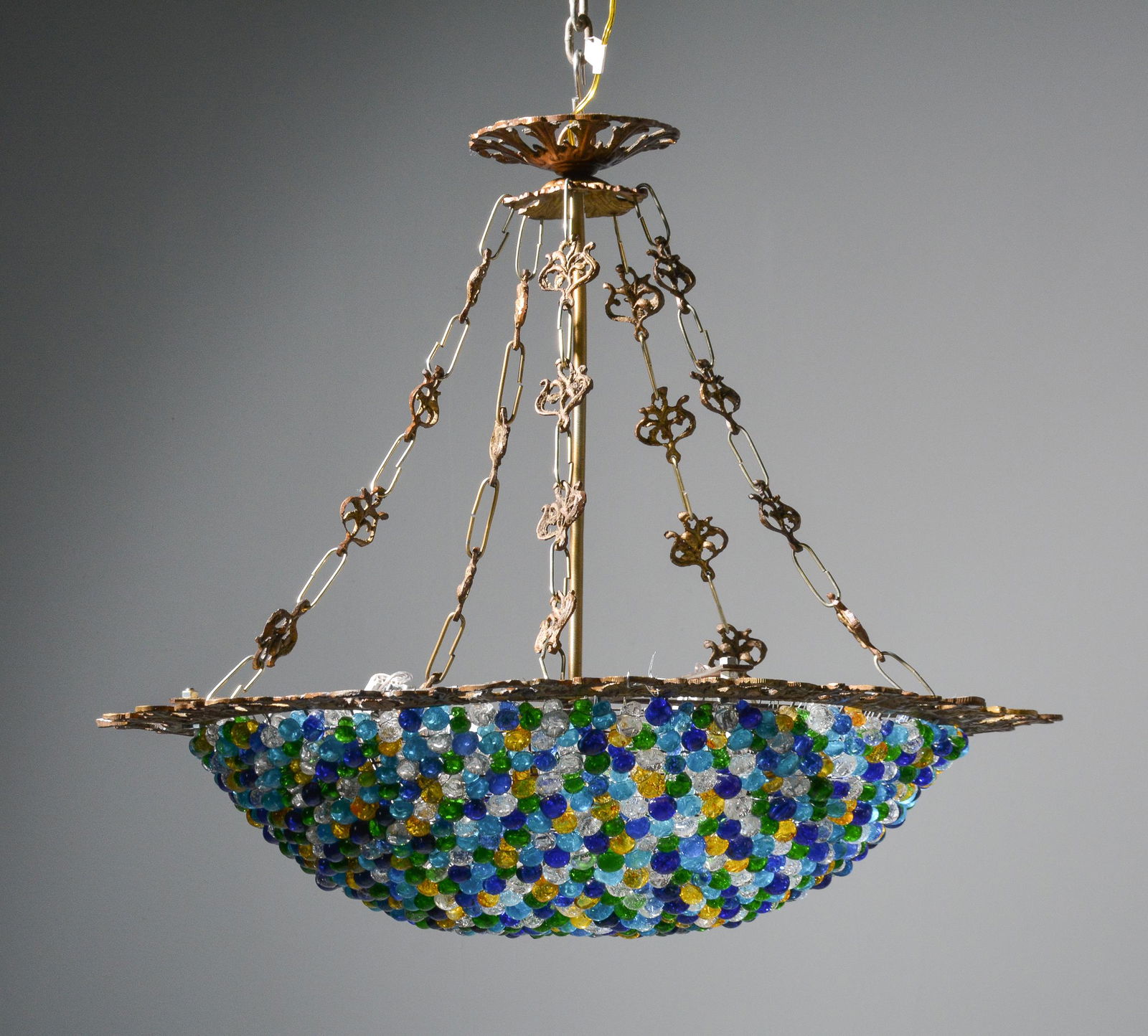 Empire Style Glass Beaded Chandelier (1 of 2)