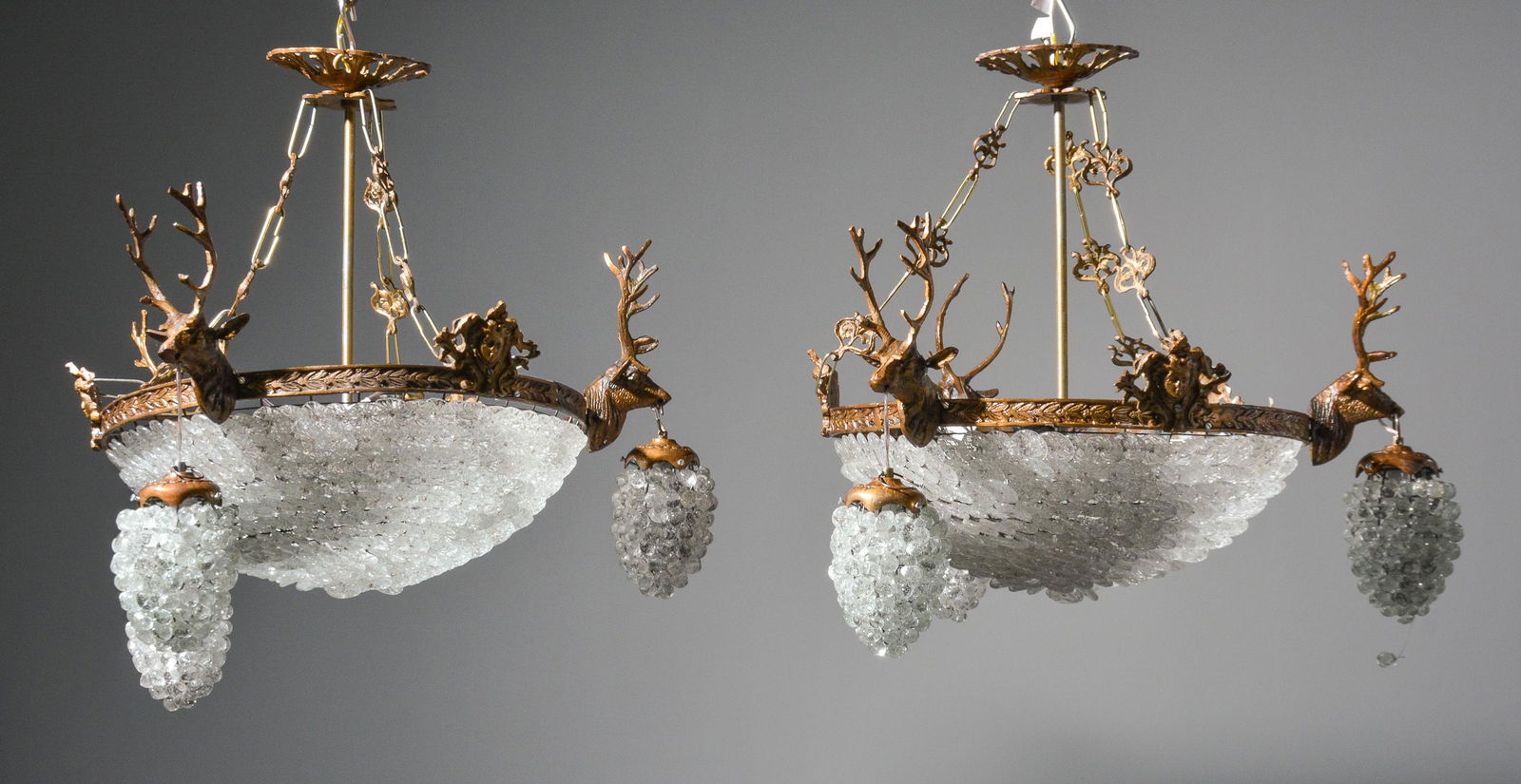 2 Empire Style Stag Head Chandeliers (1 of 2)