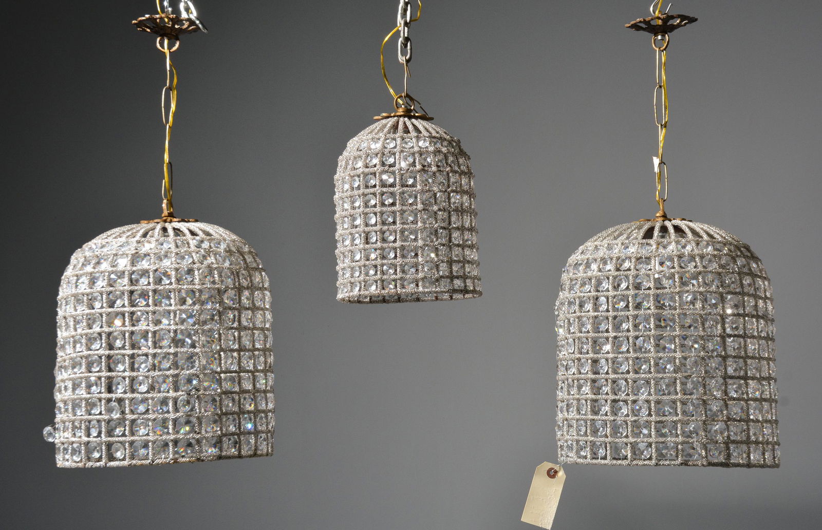 3 Empire Style Basket Shape Chandeliers (1 of 3)