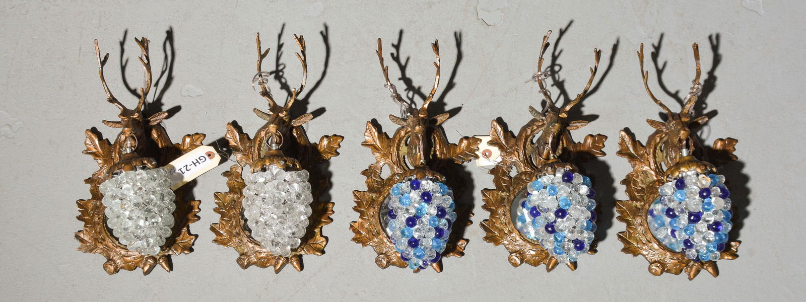 5 Empire Style Stag Head Sconces (1 of 3)