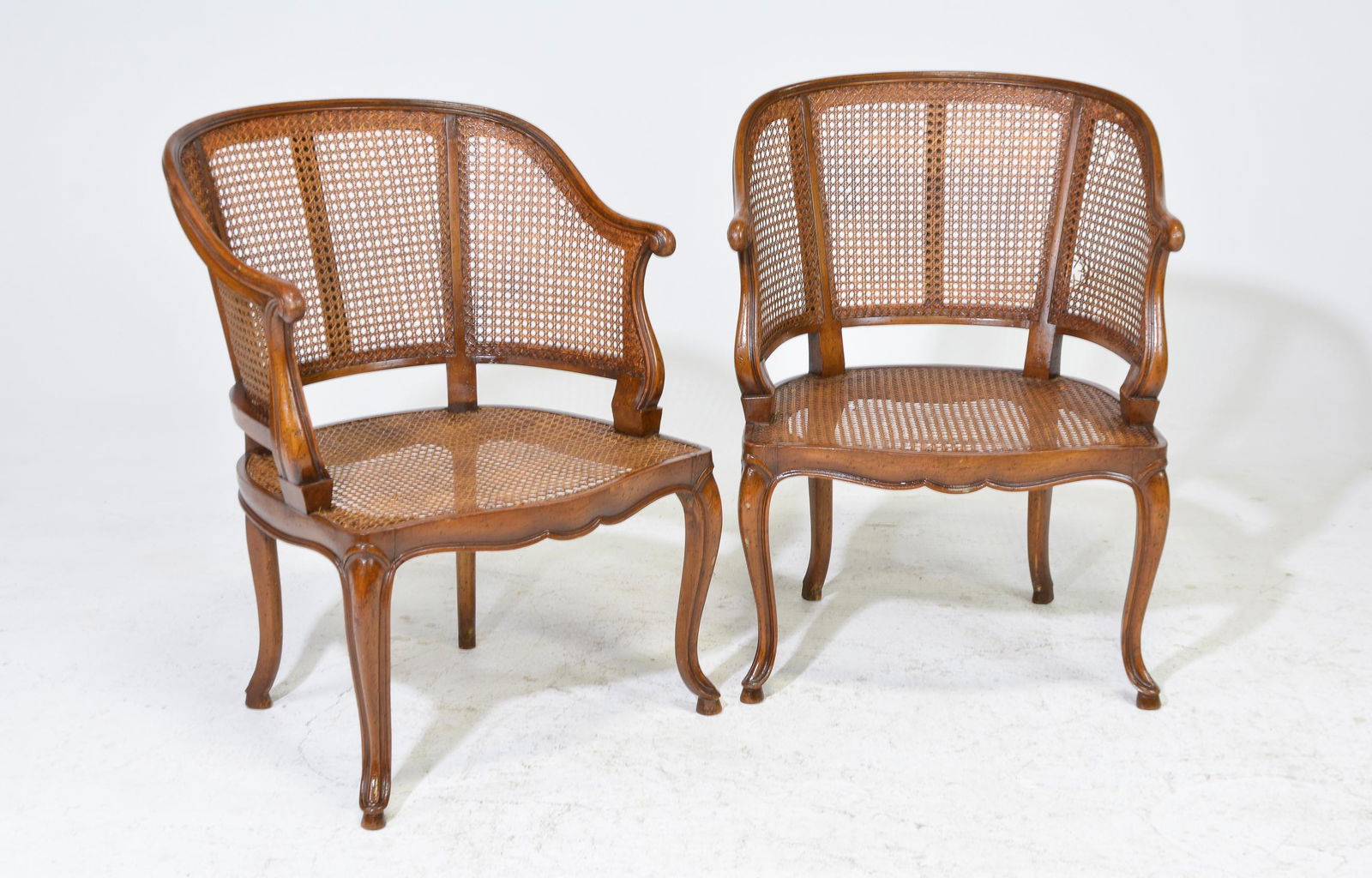 2 Louis XV Style Caned Arm Chairs (1 of 3)