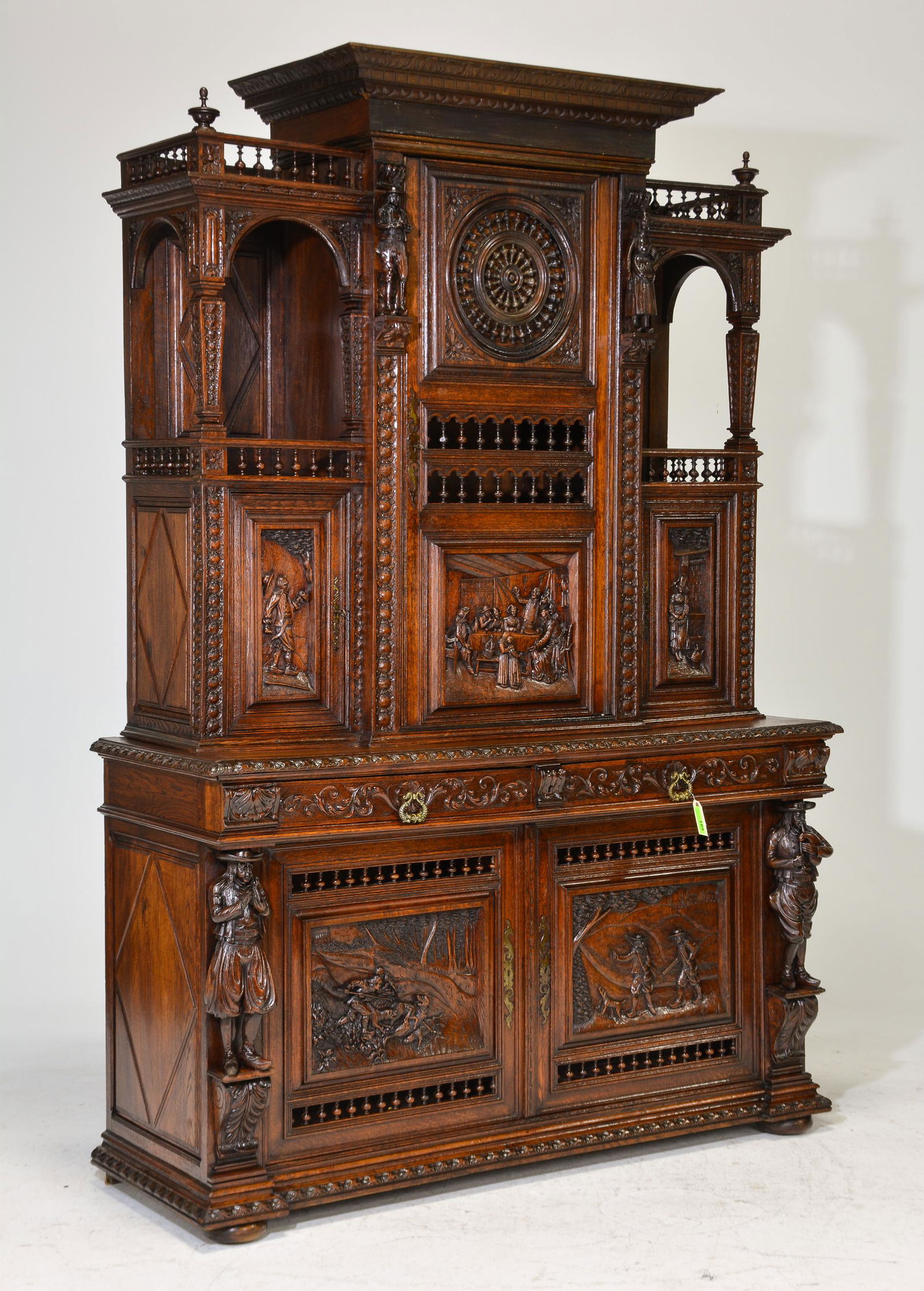 Breton Style Heavily Carved Buffet (1 of 11)