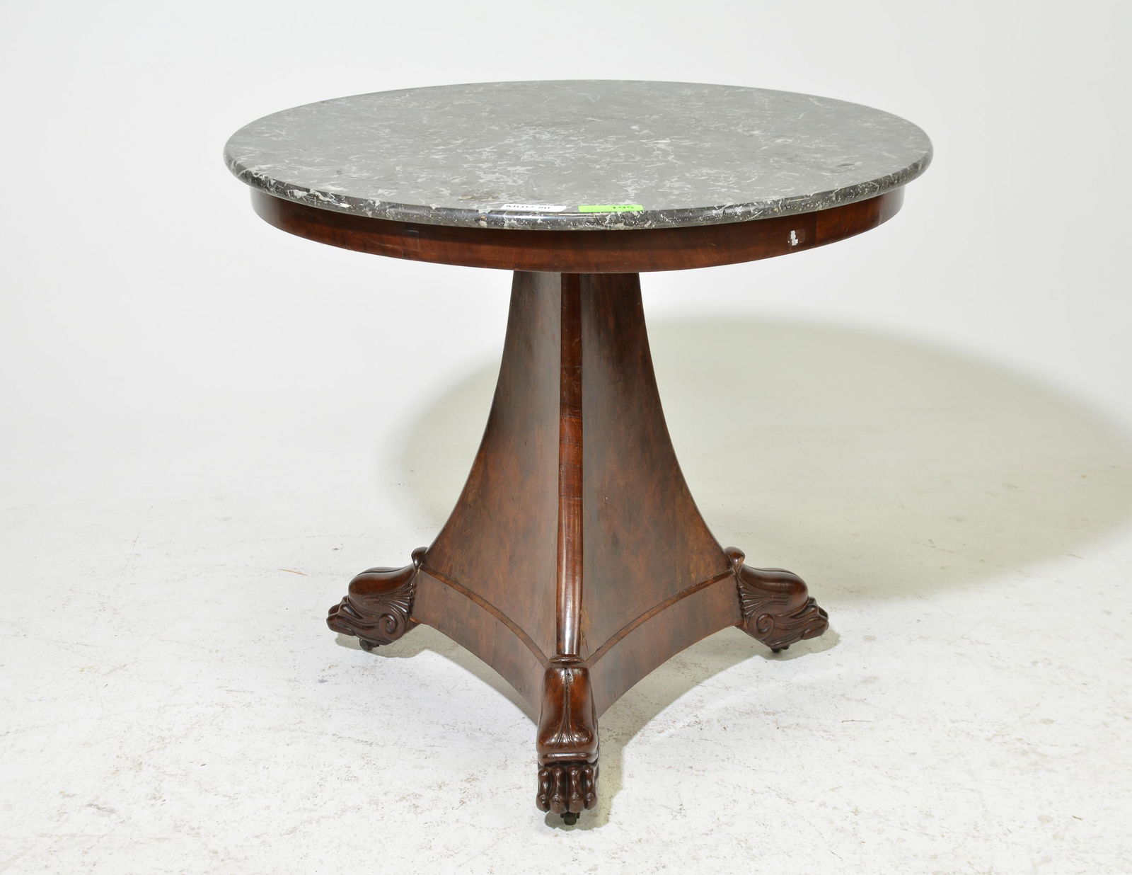 Empire Style Marble Top Pedestal Table (1 of 4)