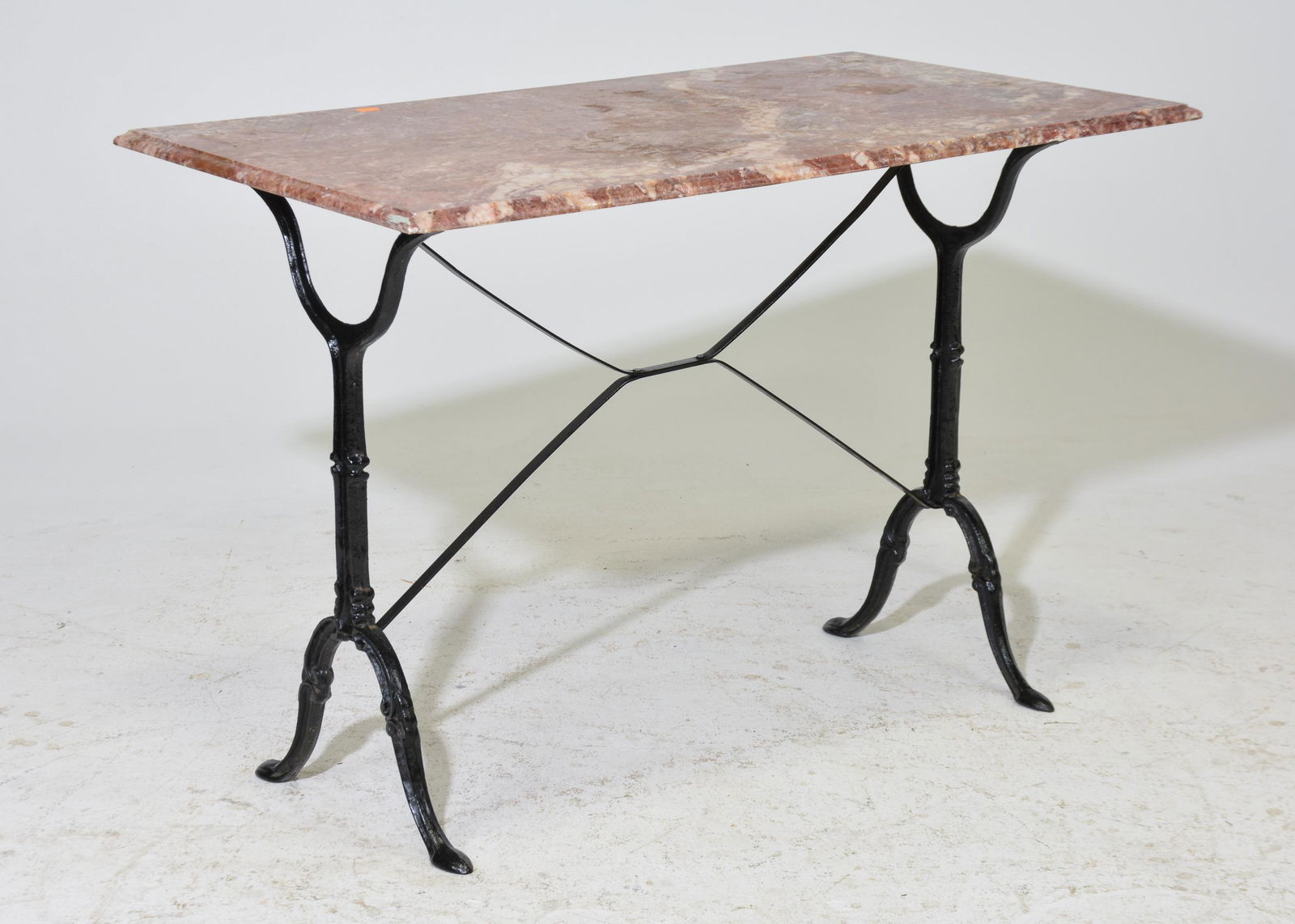 Marble Top Iron Base Table (1 of 3)