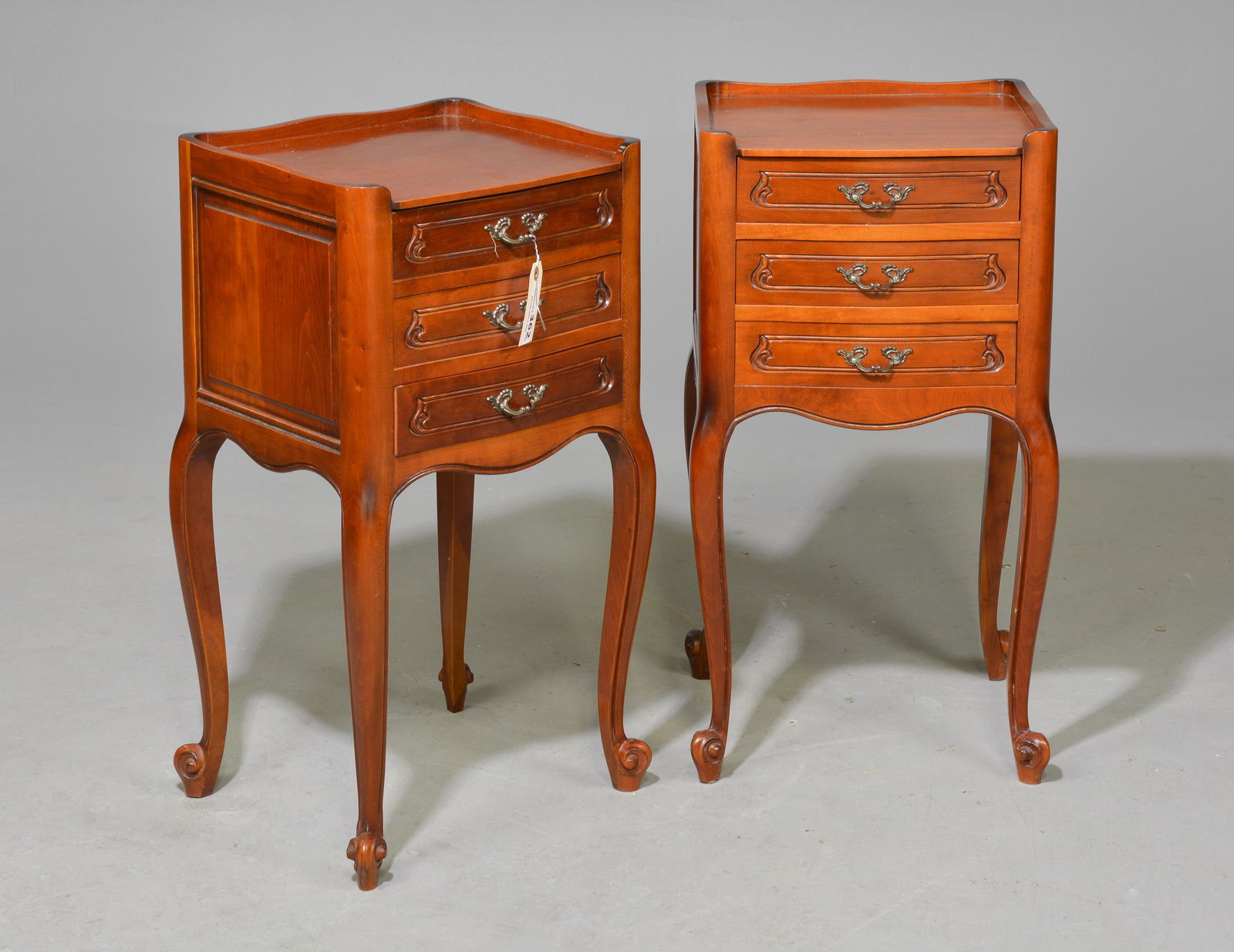 2 Louis XV Style 3 Drawer Chests / Nightstands (1 of 4)