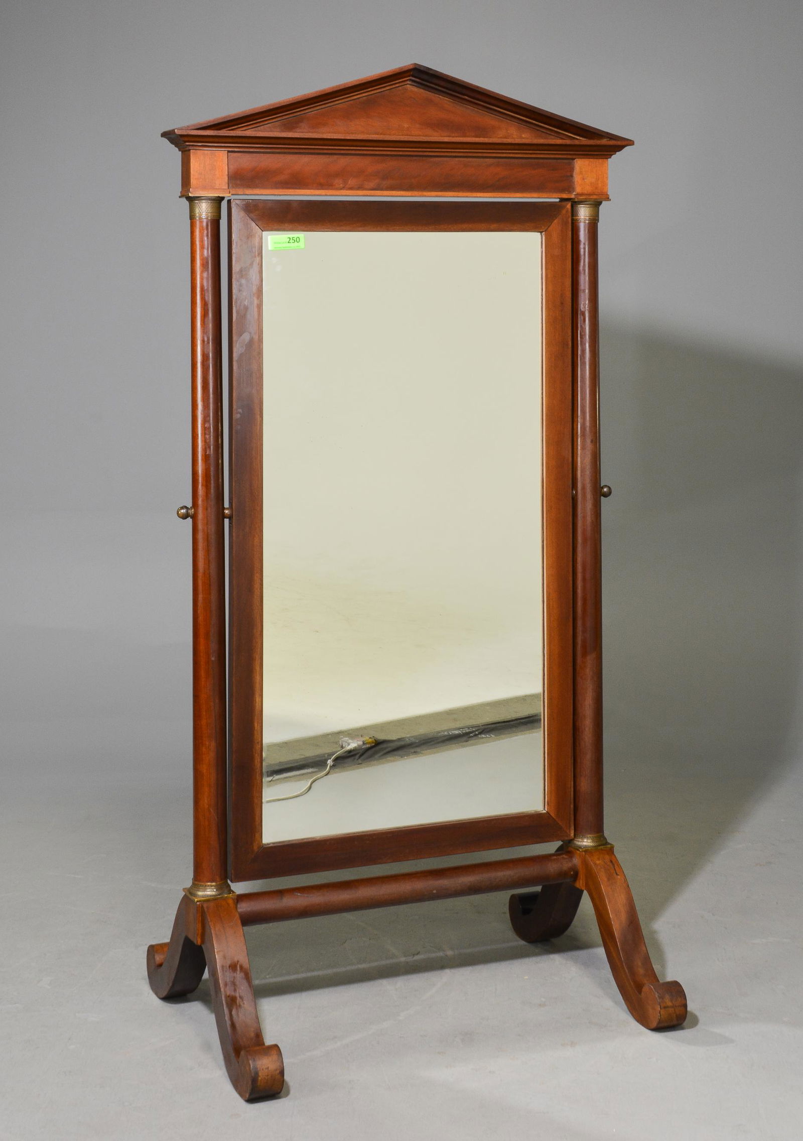 Empire Style Mahogany Cheval Mirror (1 of 5)