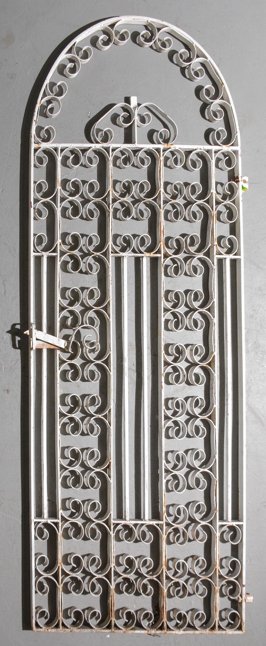 British Painted Iron Arch Top Gate / Door (1 of 2)