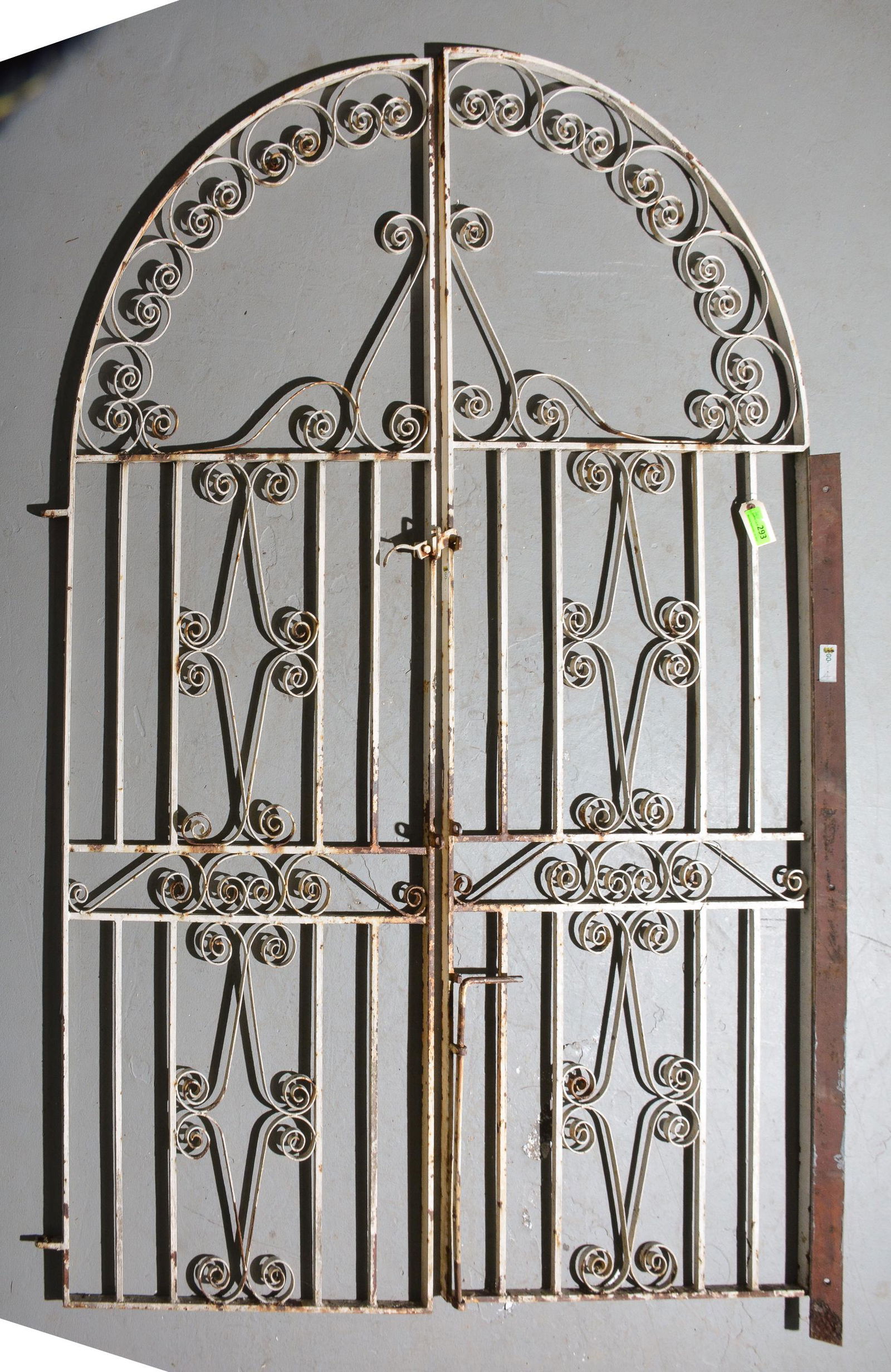 British Paineted 2 Panel Arch Top Gate / Door (1 of 3)