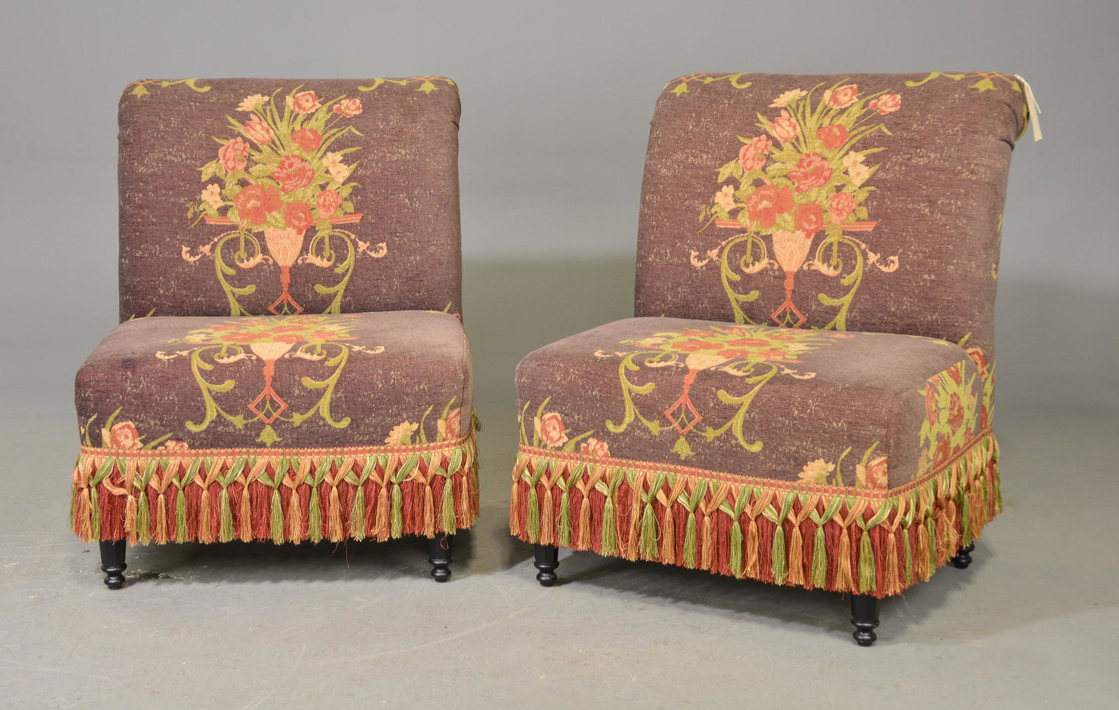 2 Woodmark Oversize Chairs with Custom Upholstery: 2 Woodmark Oversize Chairs with Custom Upholstery - 41 in tall x 33 x 26