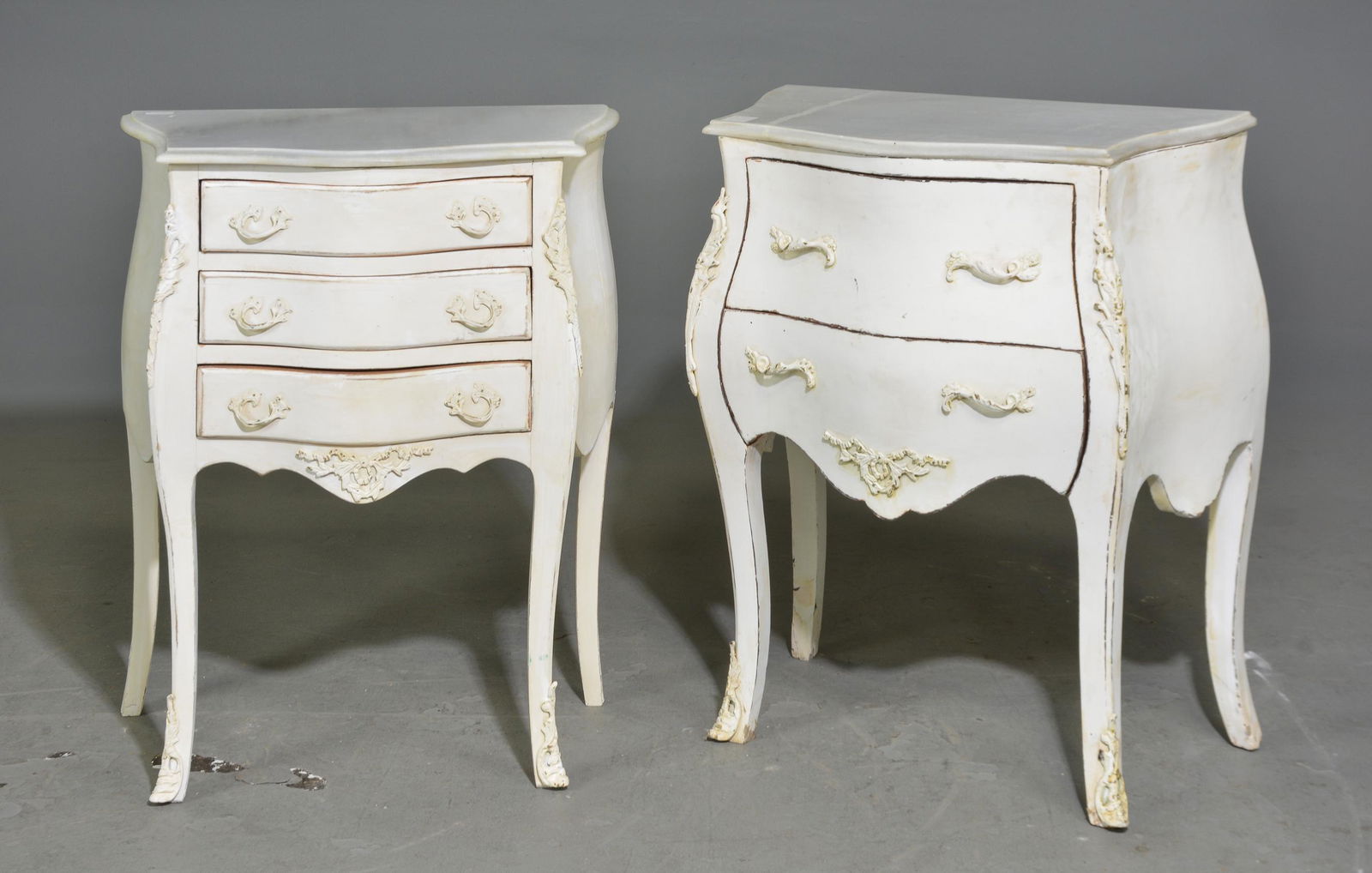 2 French Replica Painted Marble Top Chests (1 of 5)