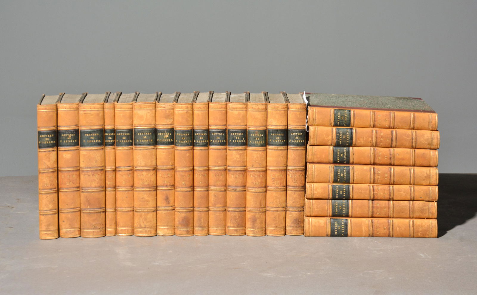 21 Leather Bound Books - Oeuvres De P. Lebrun (1 of 5)