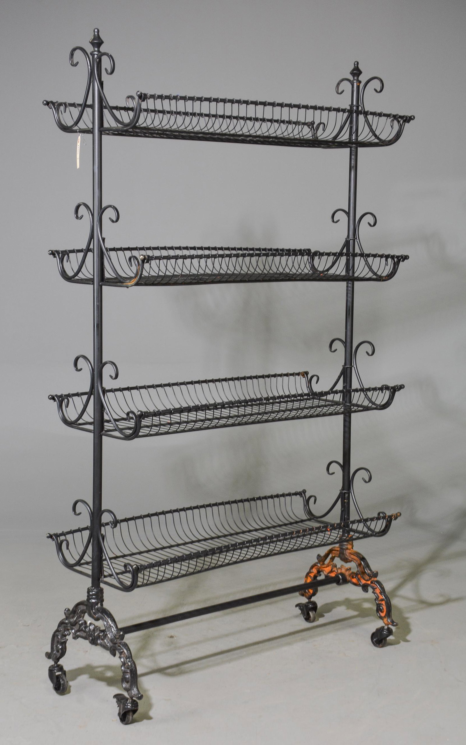 French Style 4 Tier Rolling Rack (1 of 3)