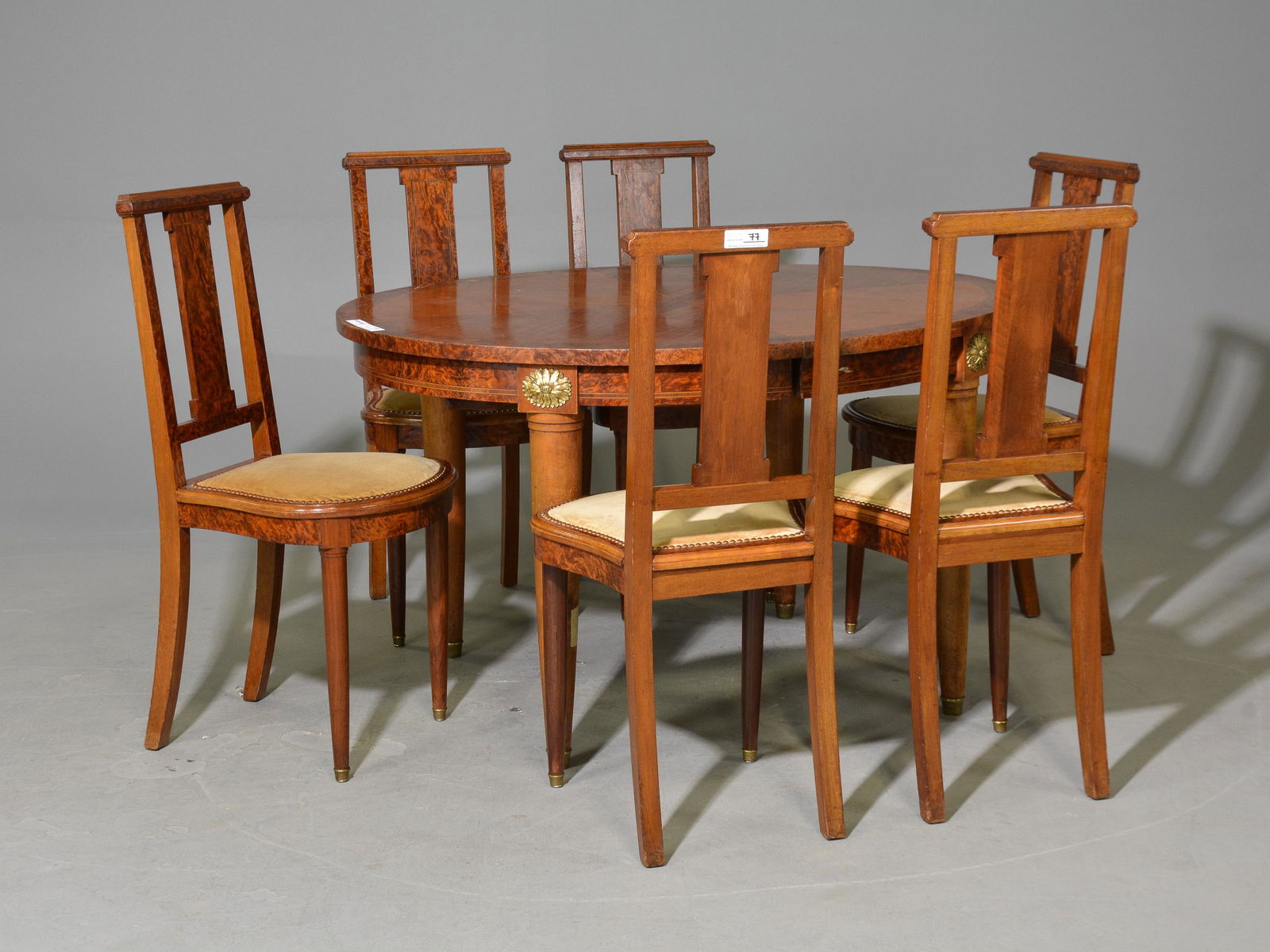 Louis XVI Style Table & 6 Dining Chairs (1 of 4)