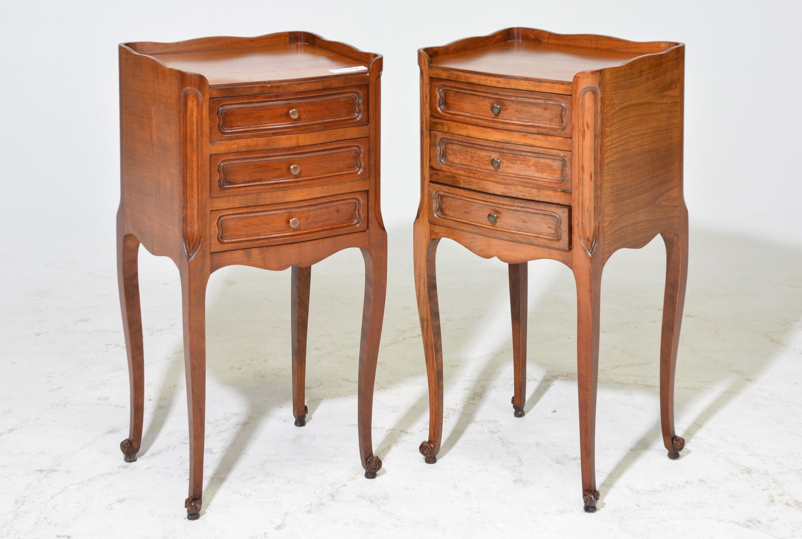 2 Louis XV Style 3 Drawer Chests / Nightstands (1 of 4)