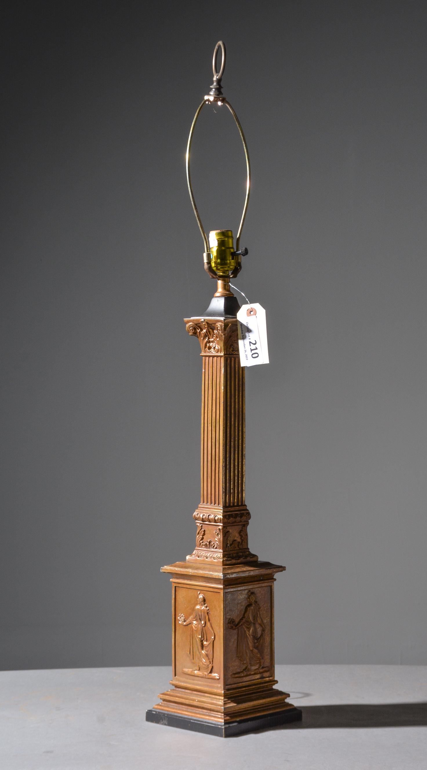 Metal Column American Wired Table Lamp (1 of 3)