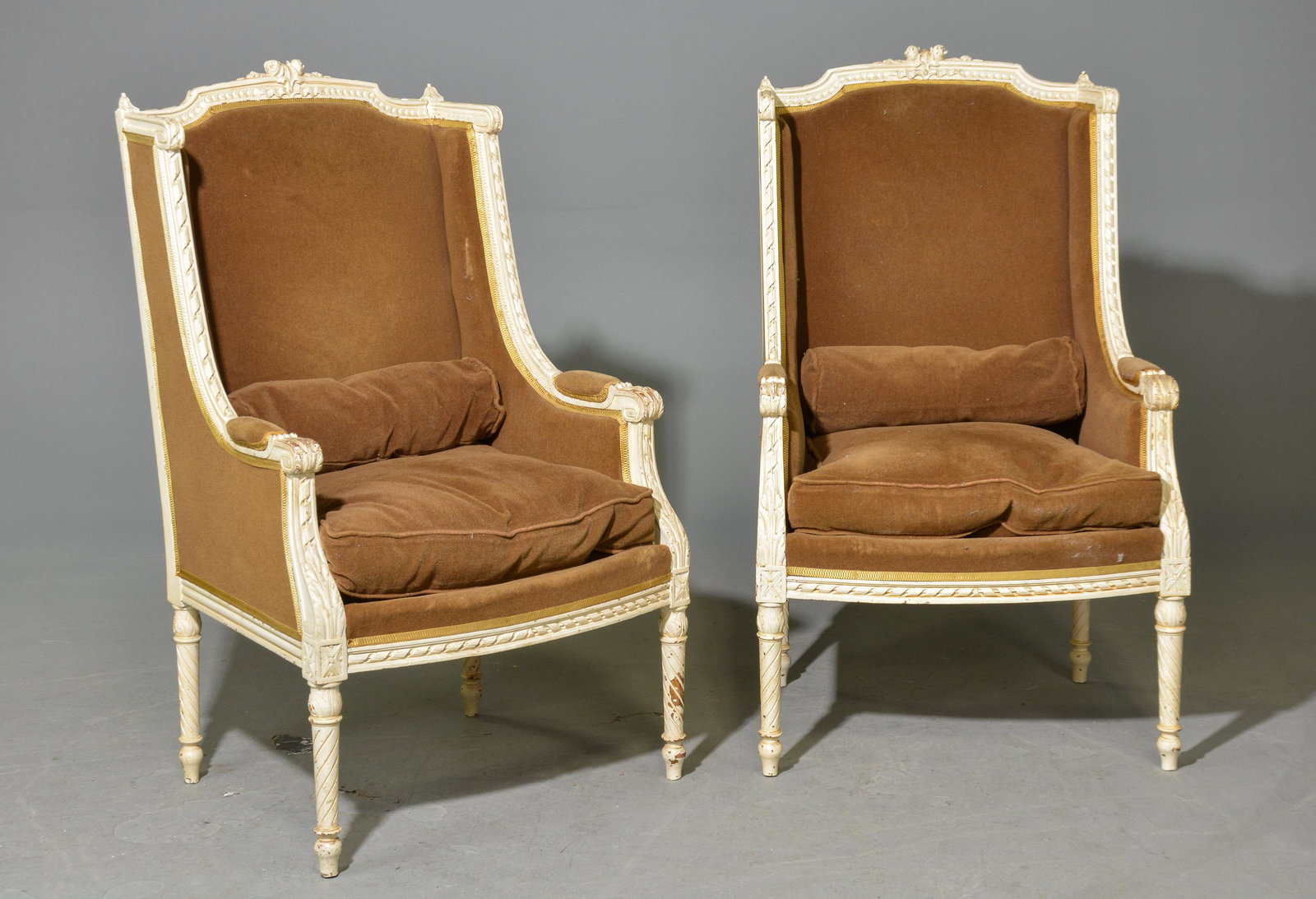 2 Louis XVI Style High Back Bergere Arm Chairs (1 of 4)