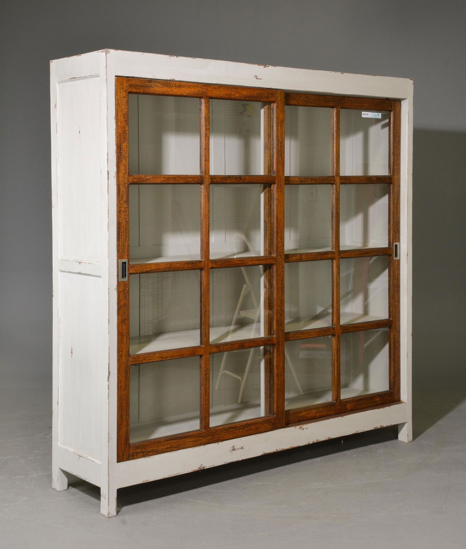New Item, Painted Double Sliding Door Bookcase (1 of 3)