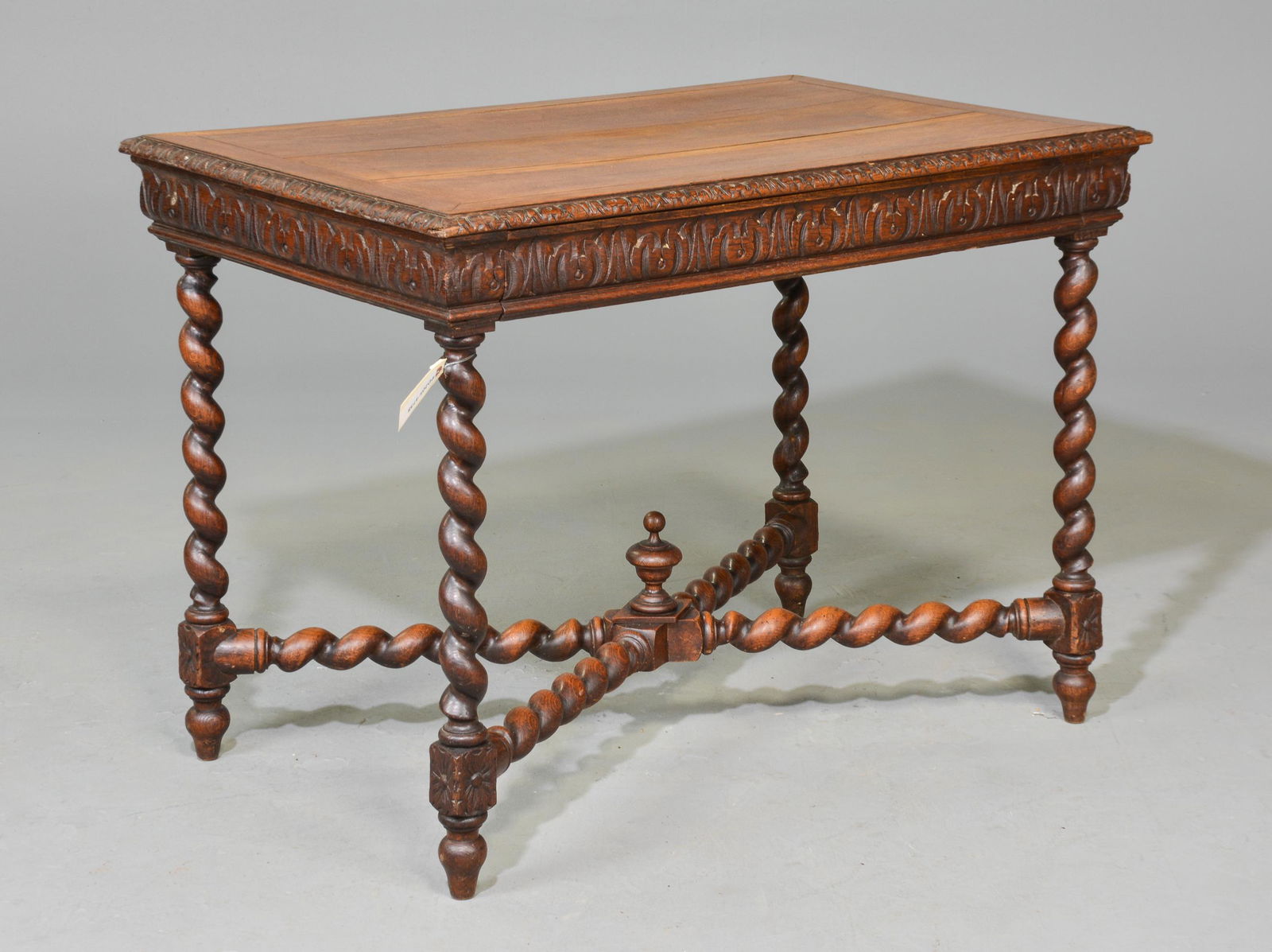 Louis XIII Style Oak Barley Twist Single Drawer Table (1 of 6)