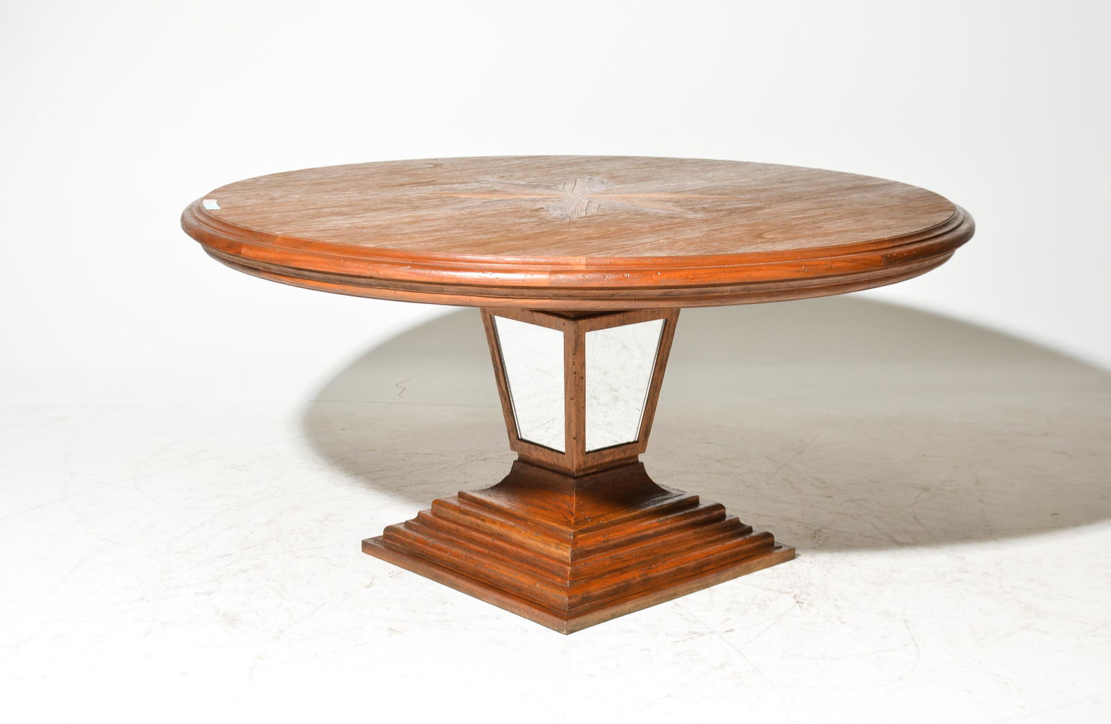 New Item, Round Mirrored Pedestal Base Table (1 of 4)