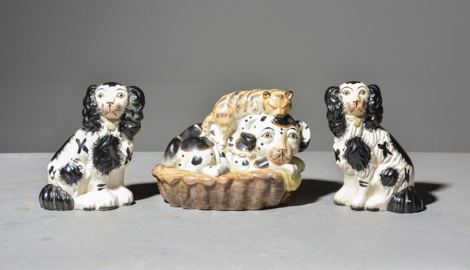 2 Staffordshire Dogs & Cat and Dog Figure (1 of 4)