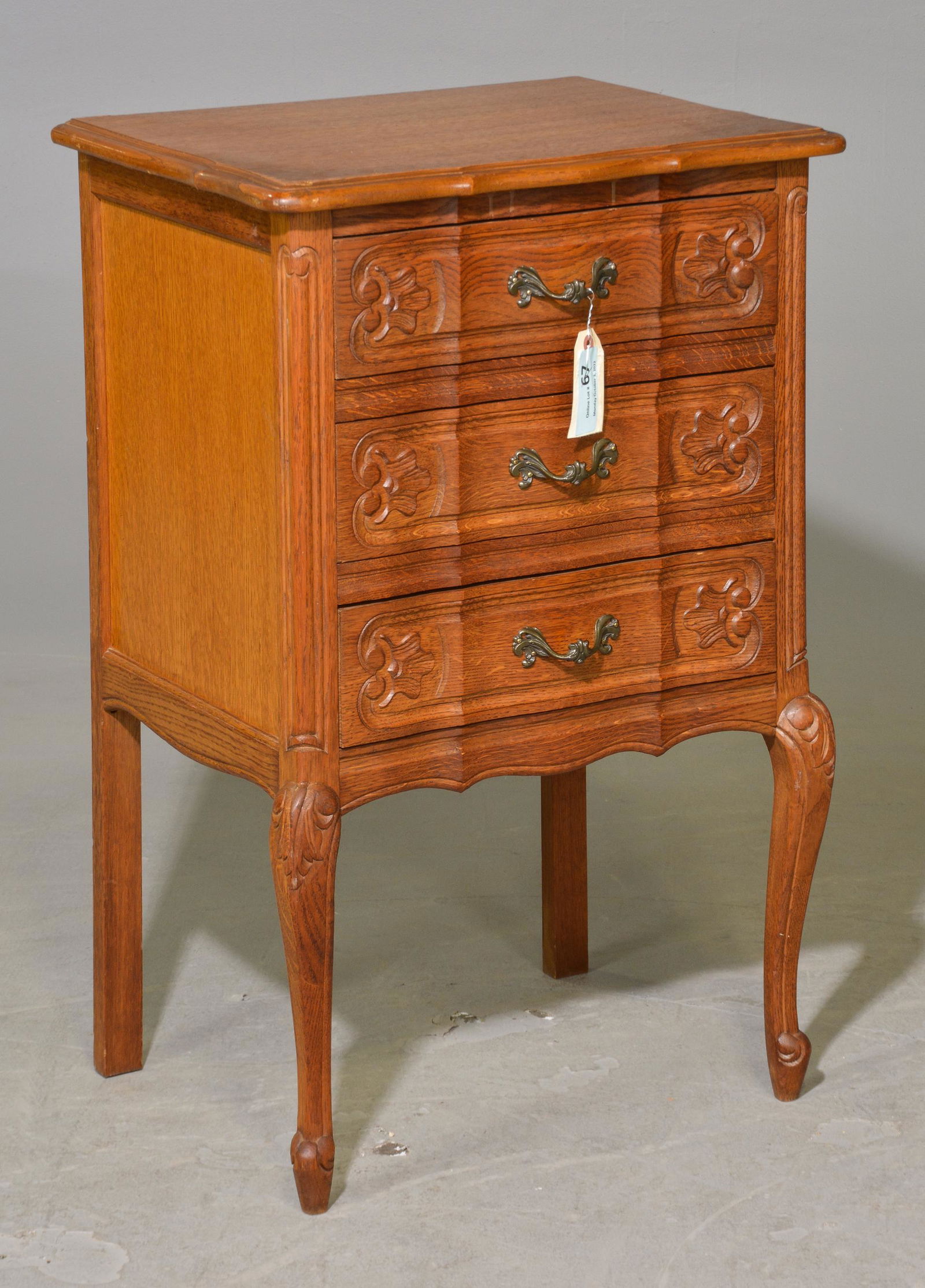 Louis XV Style Oak Chest / Nightstand (1 of 2)