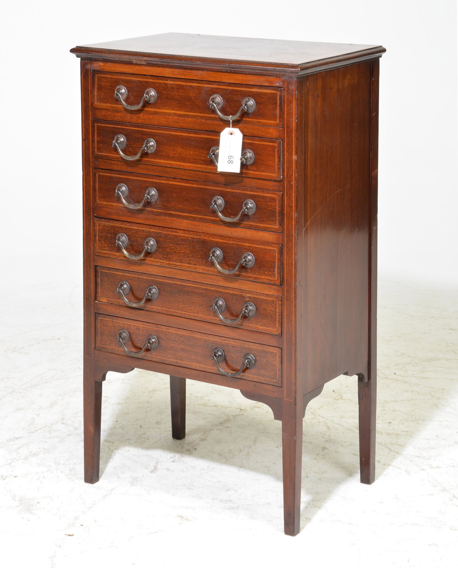 British Mahogany Sheet Music Chest: British Mahogany Sheet Music Chest - 36 in tall x 21 x 14