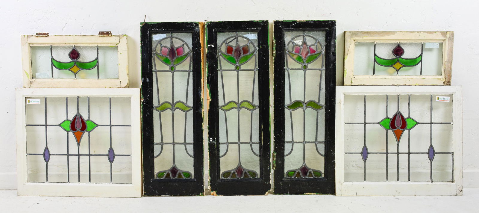 7 Assorted British Stained Glass Windows (1 of 3)