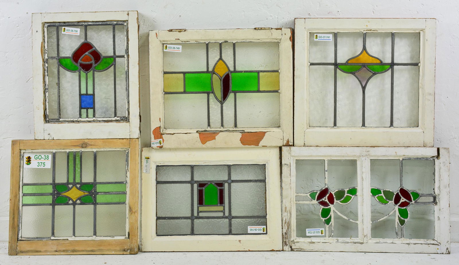 6 Assorted British Stained Glass Windows (1 of 6)