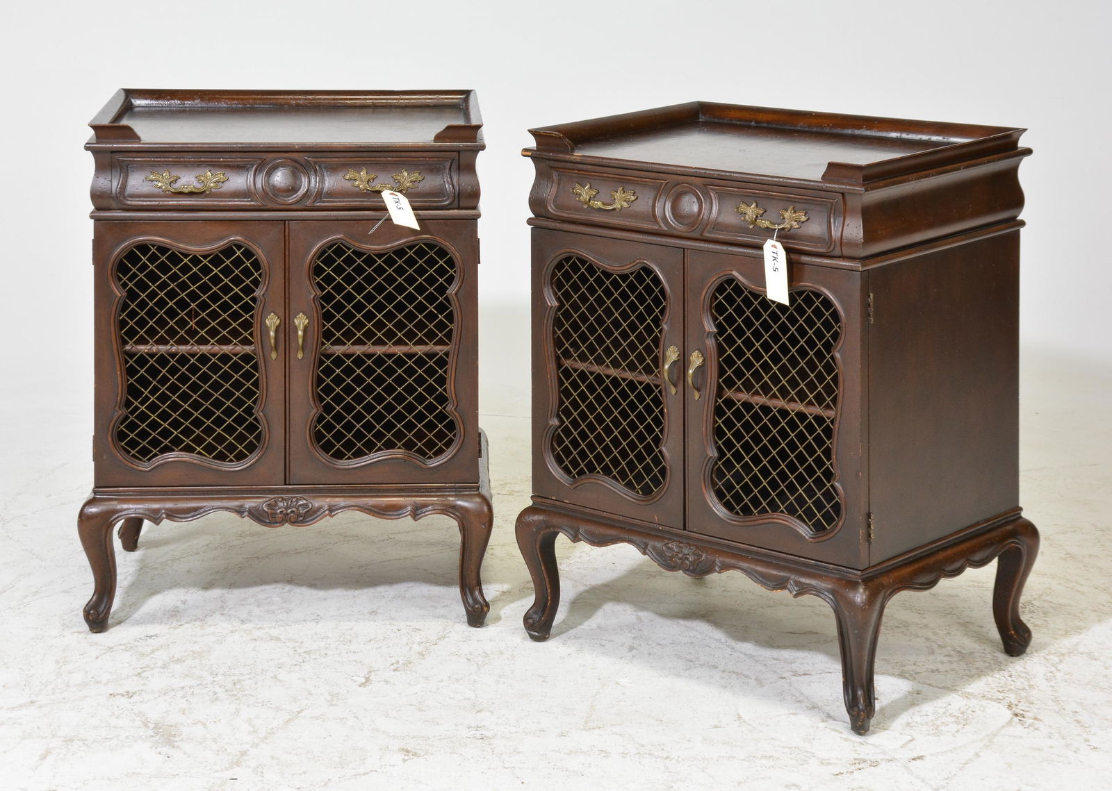 Pair Of Occasional Cabinets With Grilled Doors (1 of 3)