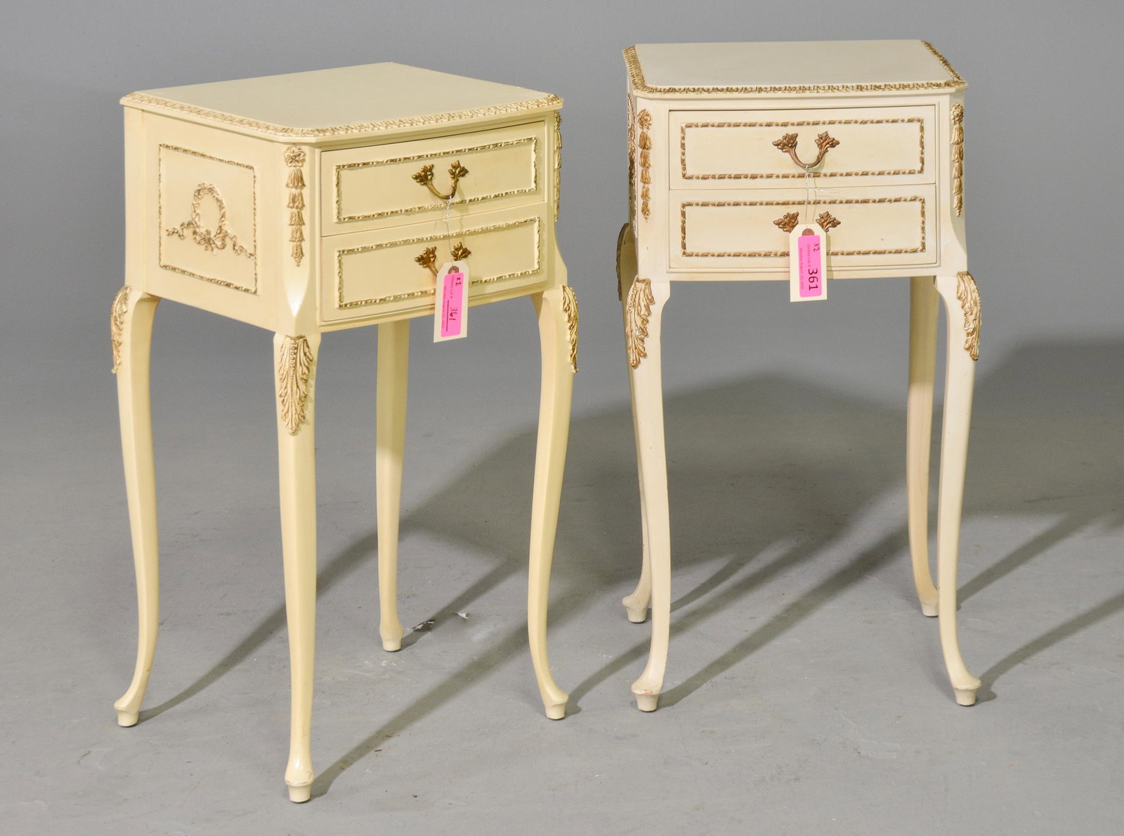 2 English 2 Drawer Nightstands / Chests: 2 English 2 Drawer Nightstands / Chests - 27 in tall x 16 x 14 each