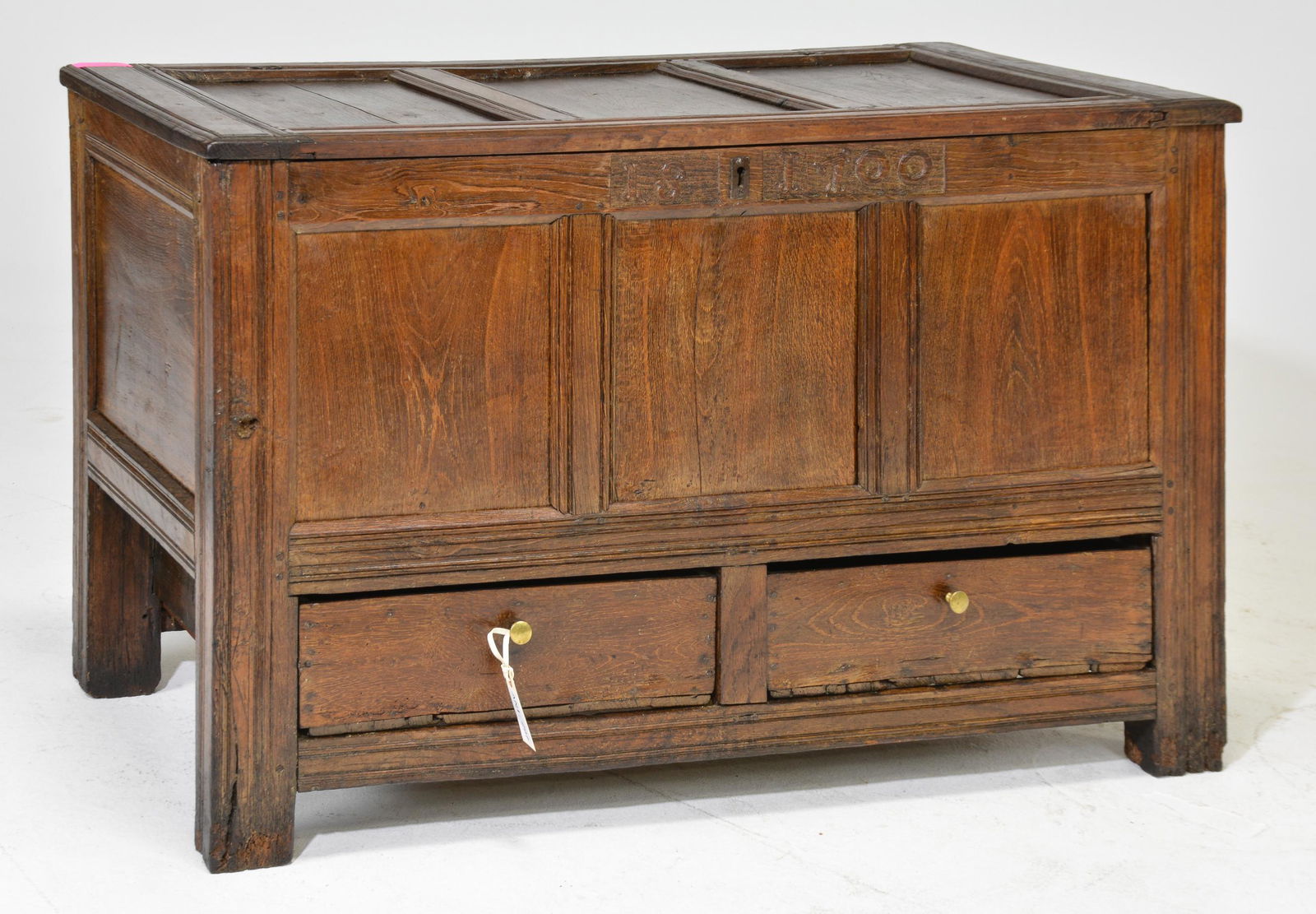 Rustic Oak Large Trunk / Coffer / Blanket Box (1 of 6)