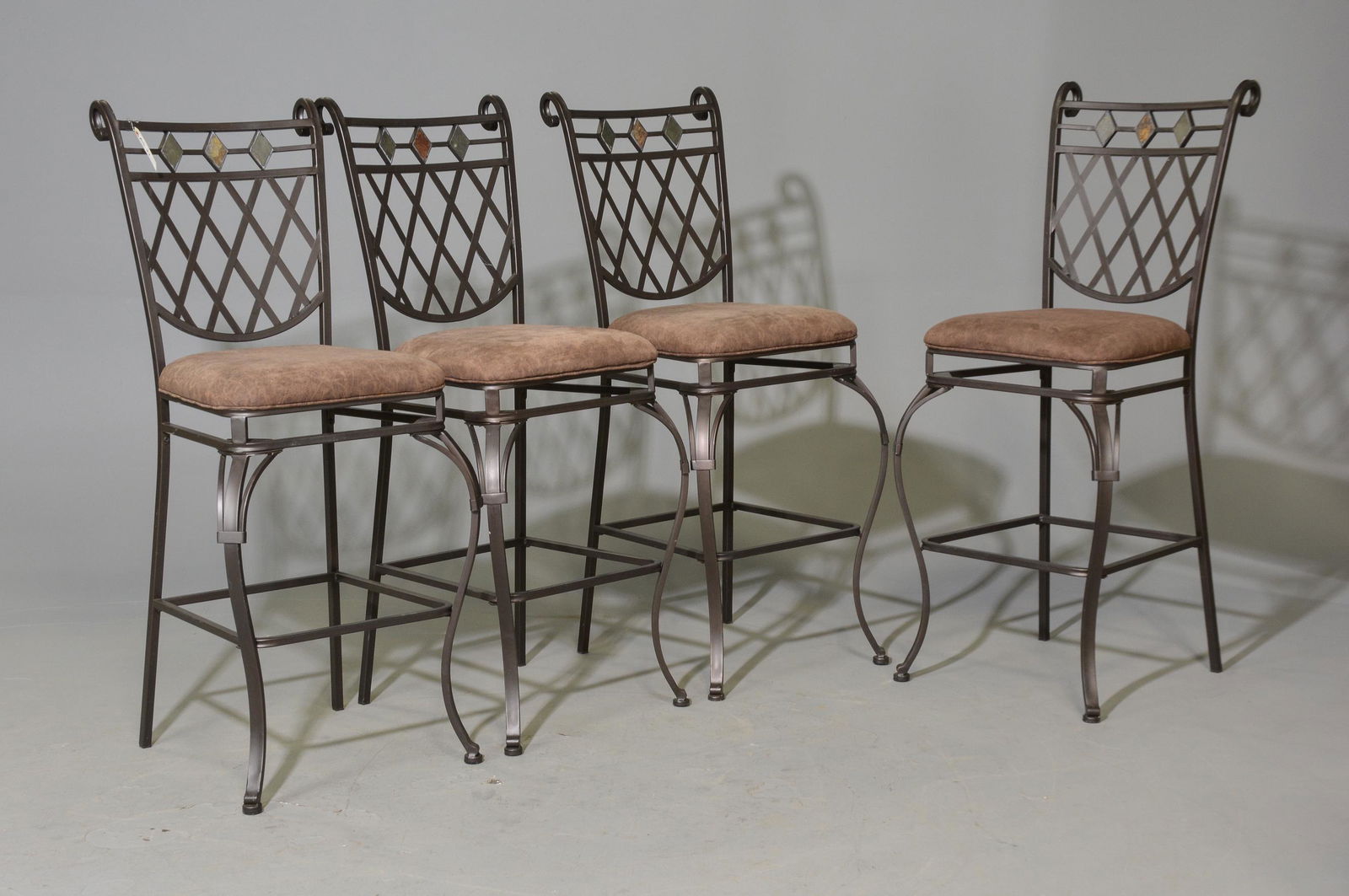 4 Metal Bar / Counter Stools (1 of 3)